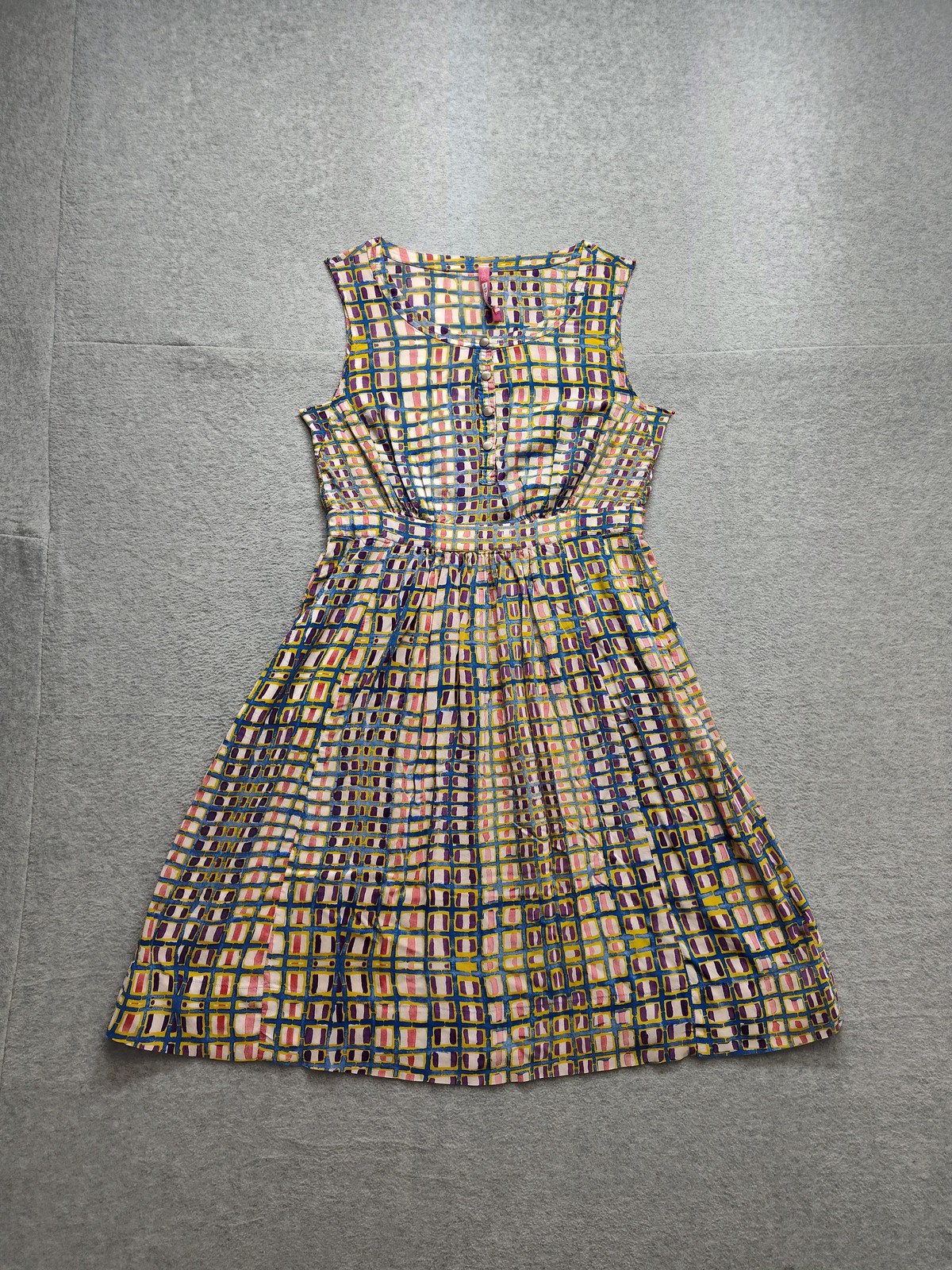 Plenty By Tracy Reese Dress Womens Small Geometric Fit Flare Sundress Multicolor