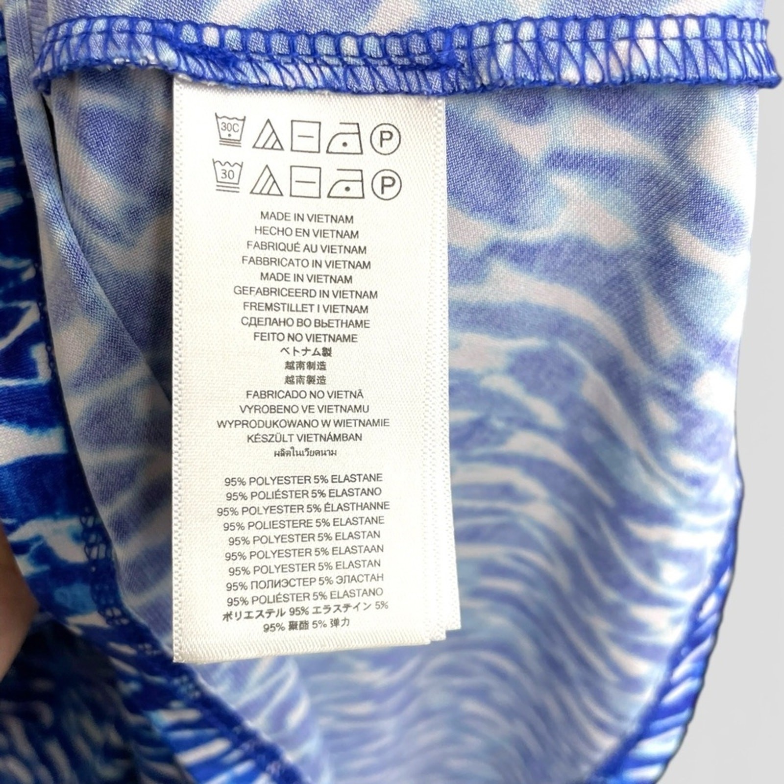 Michael Kors Blue and White fit and flare dress Medium