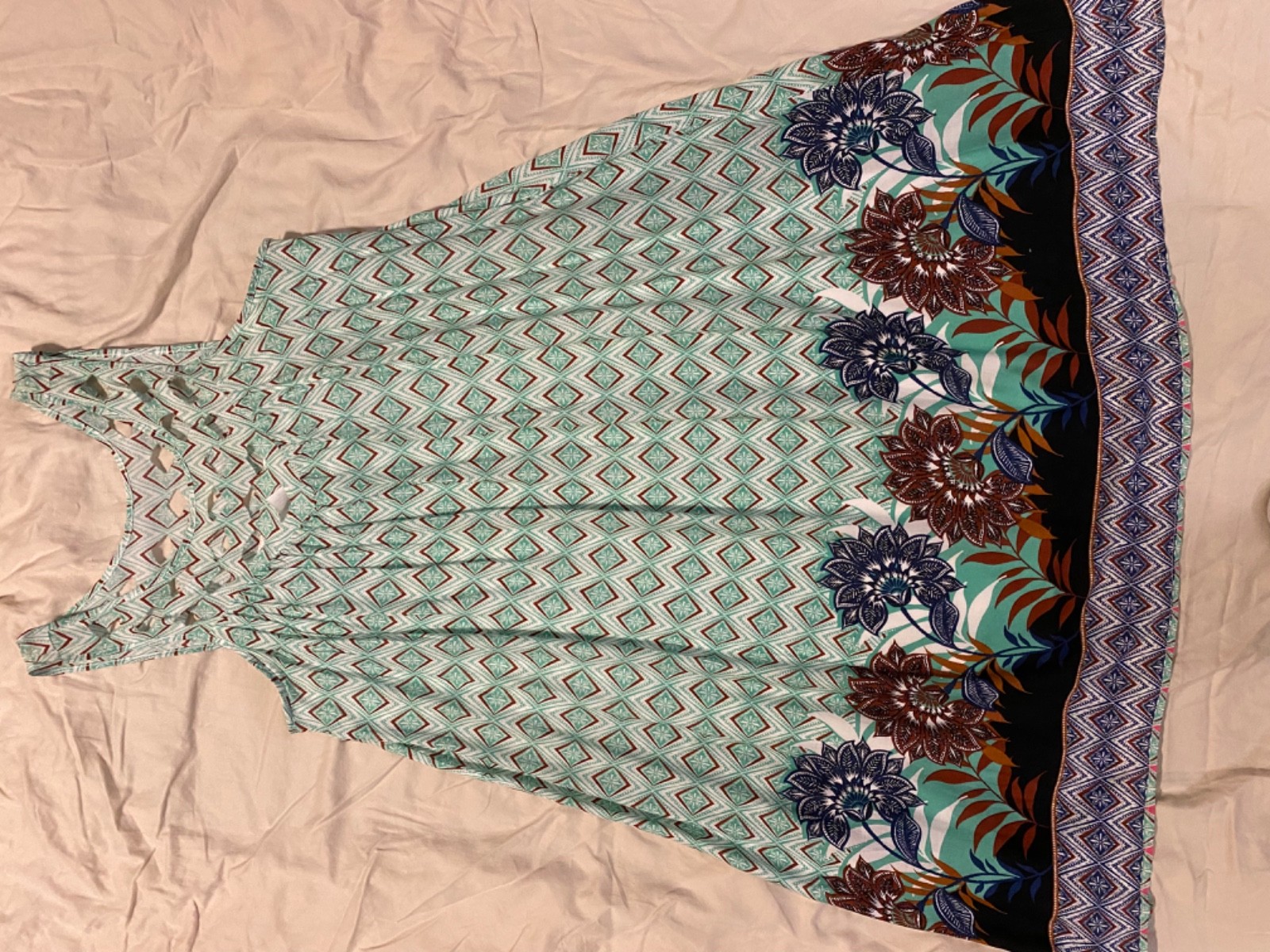 Wrangler Retro Western Bohemian Sun Dress Med