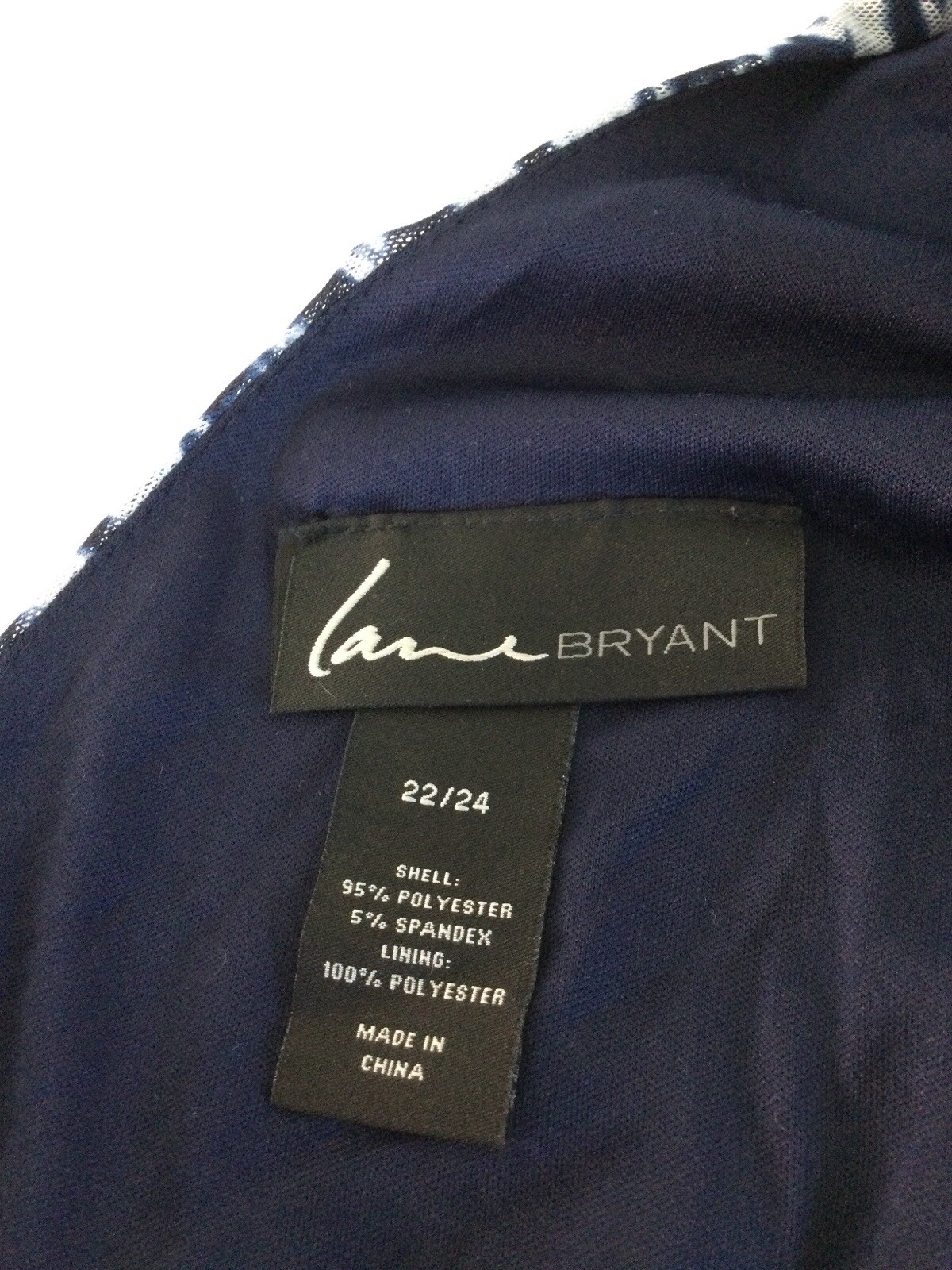 LANE BRYANT Blue, Black/Blue, Light Blue, Grey Dress. Lined. Sz 22-24. Exc. Cond