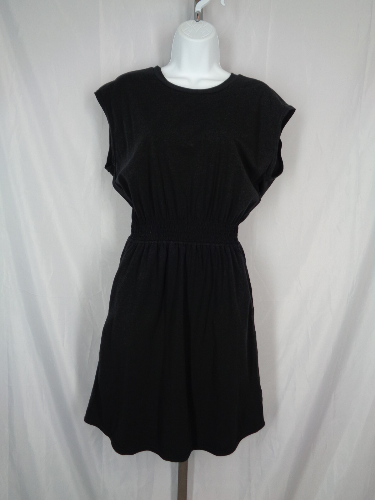 Merrell Black Jersey Knit Blouson Dress Size Small New
