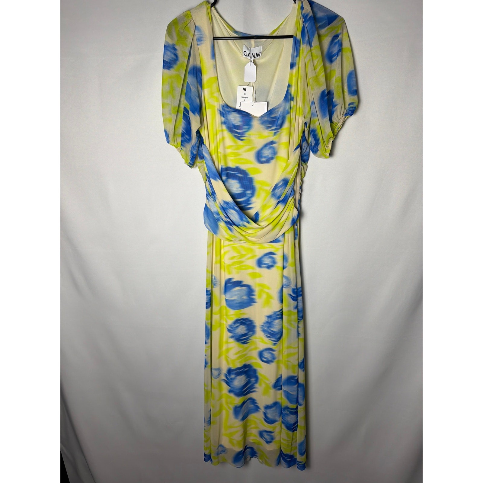 Ganni floral Green and Blue Midi Dress