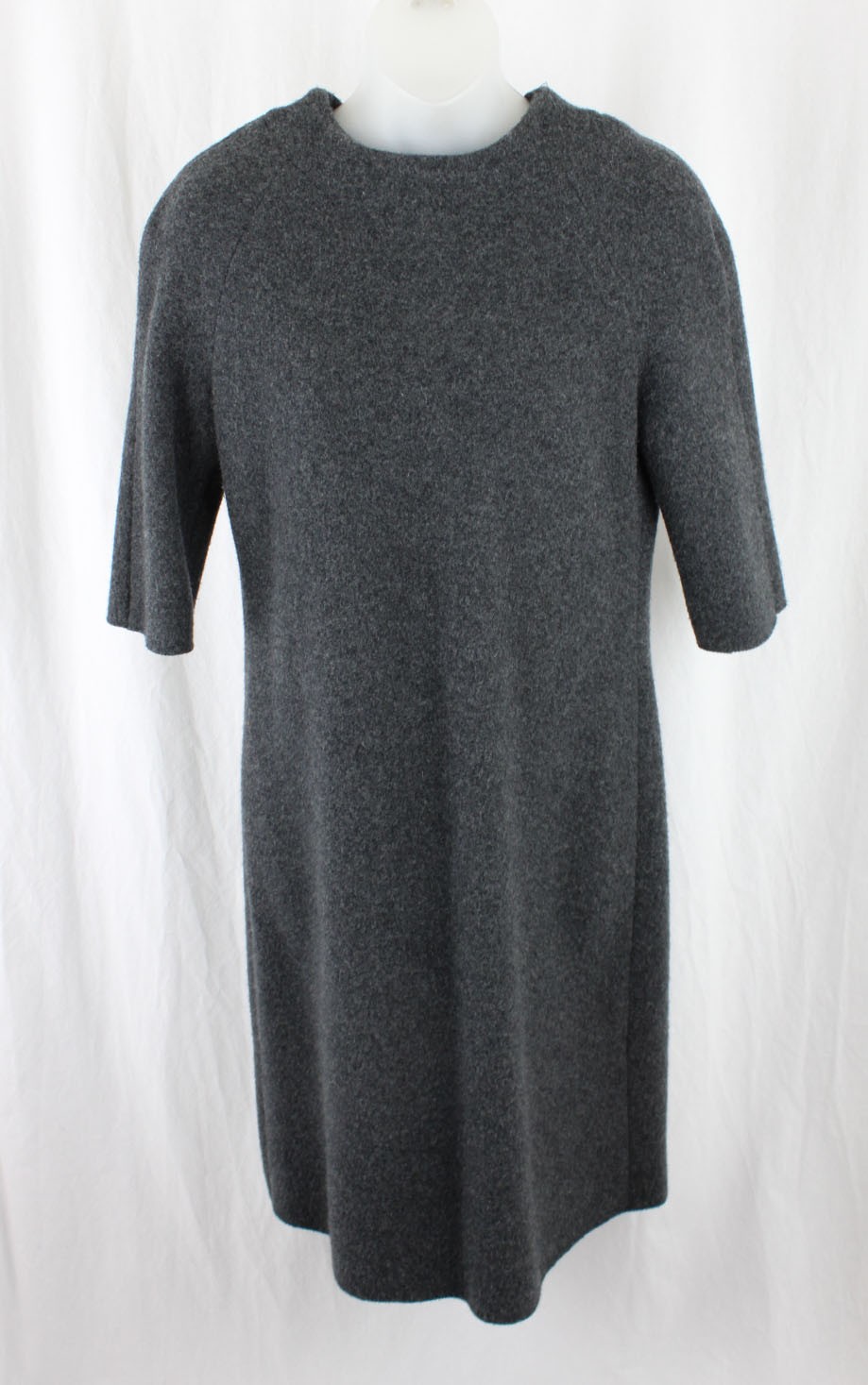 Isaac Mizrahi Women’s Gray Cashmere Blend Back Zip Sweater Dress Size 6