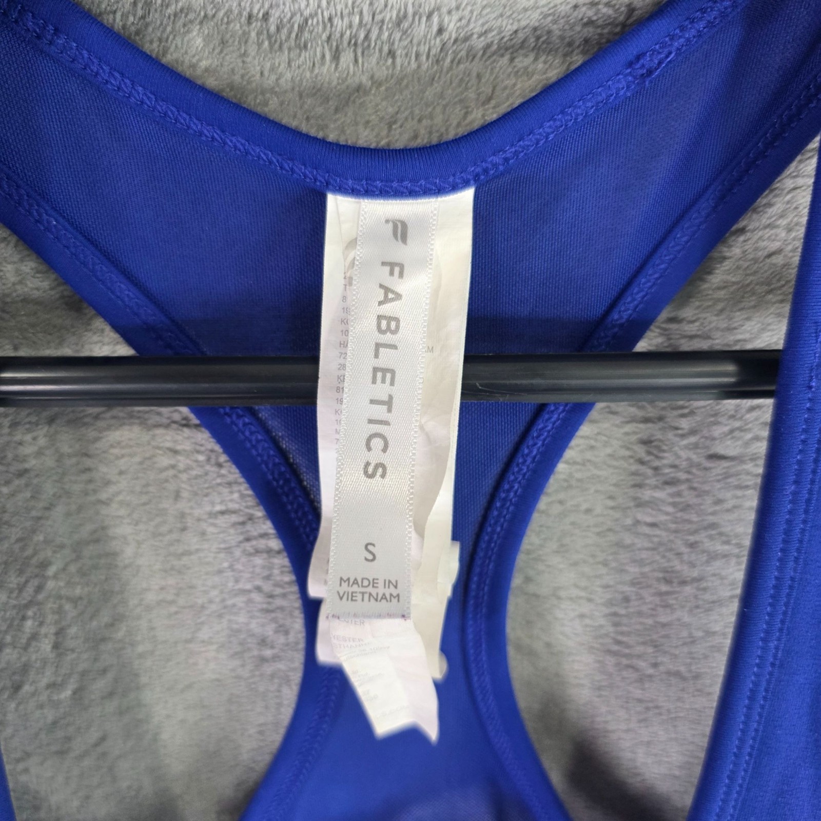Womens Fabletics Blue Pleated Athletic Racerback Dress Polyester Blend Stretch S