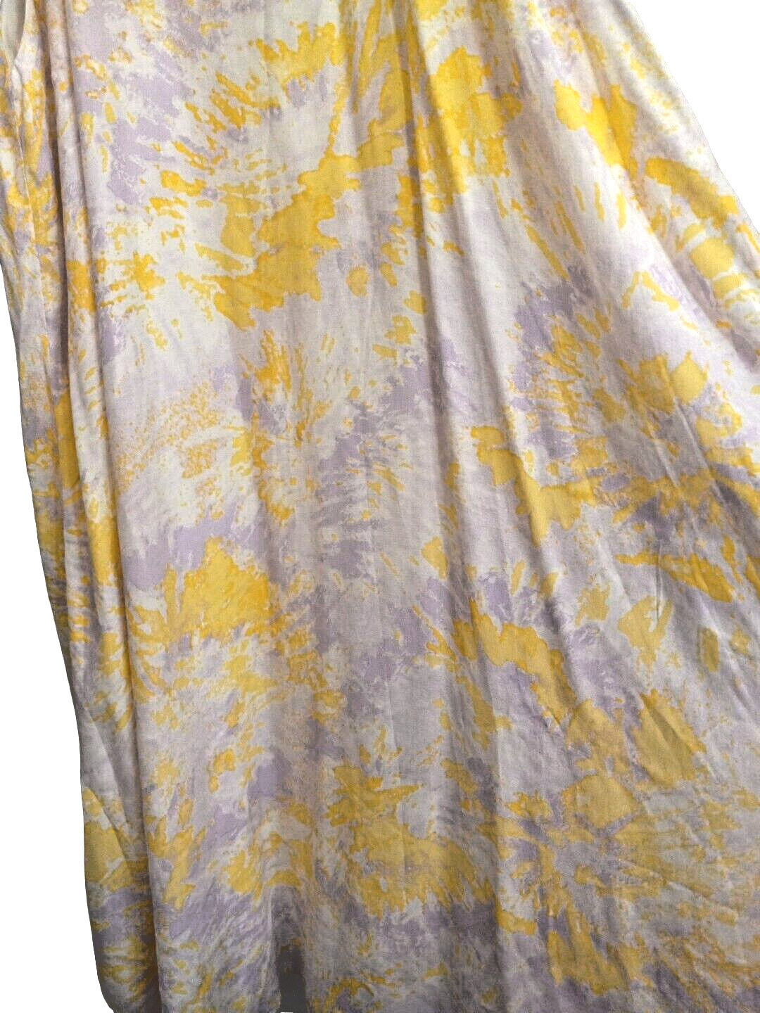 NWT VILA Maxi Dress M Yellow White Floral Halter Open Tie Back Lined Summer
