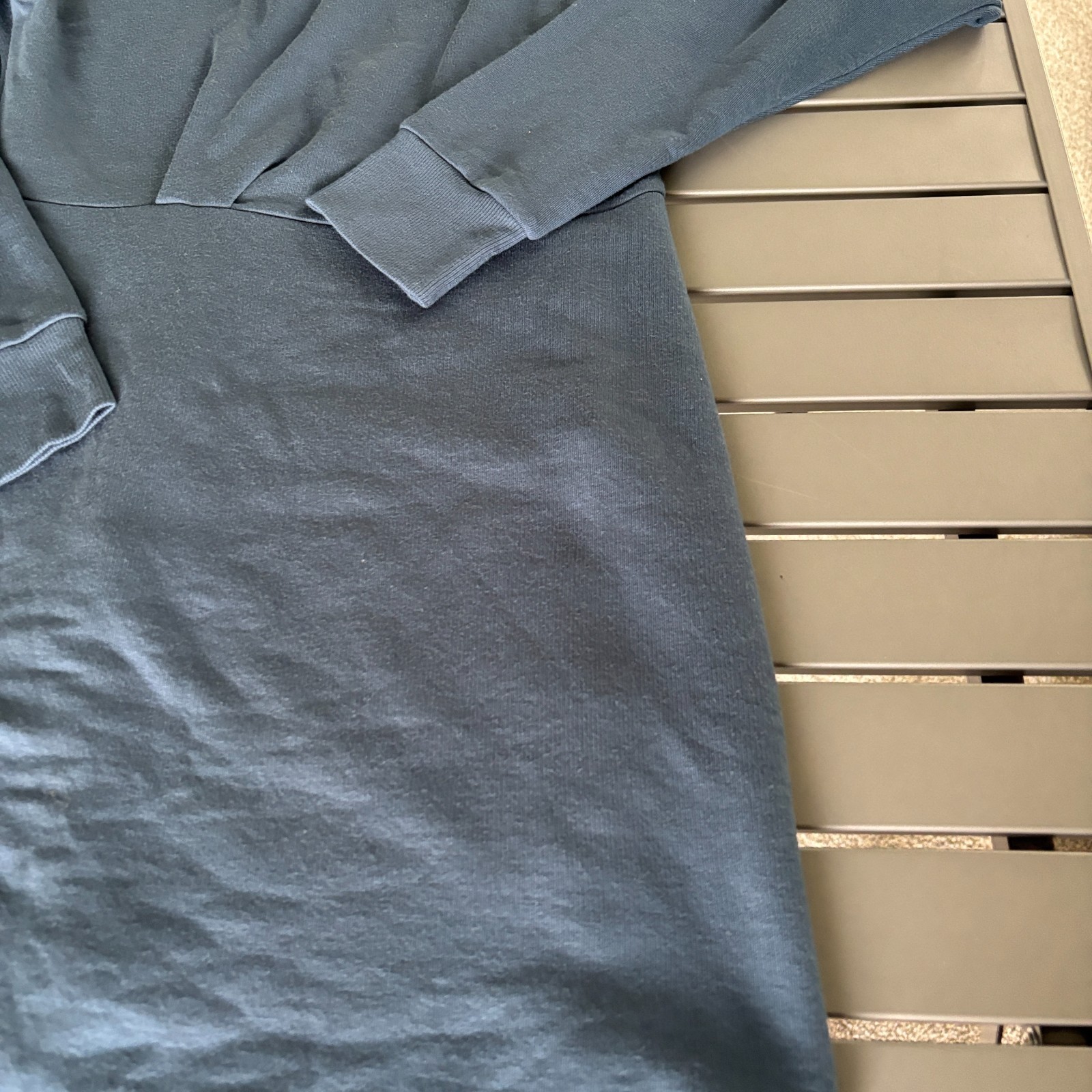 Daily Practice by Anthropologie Sweatshirt Dress Womens Medium Blue Tulip Hem