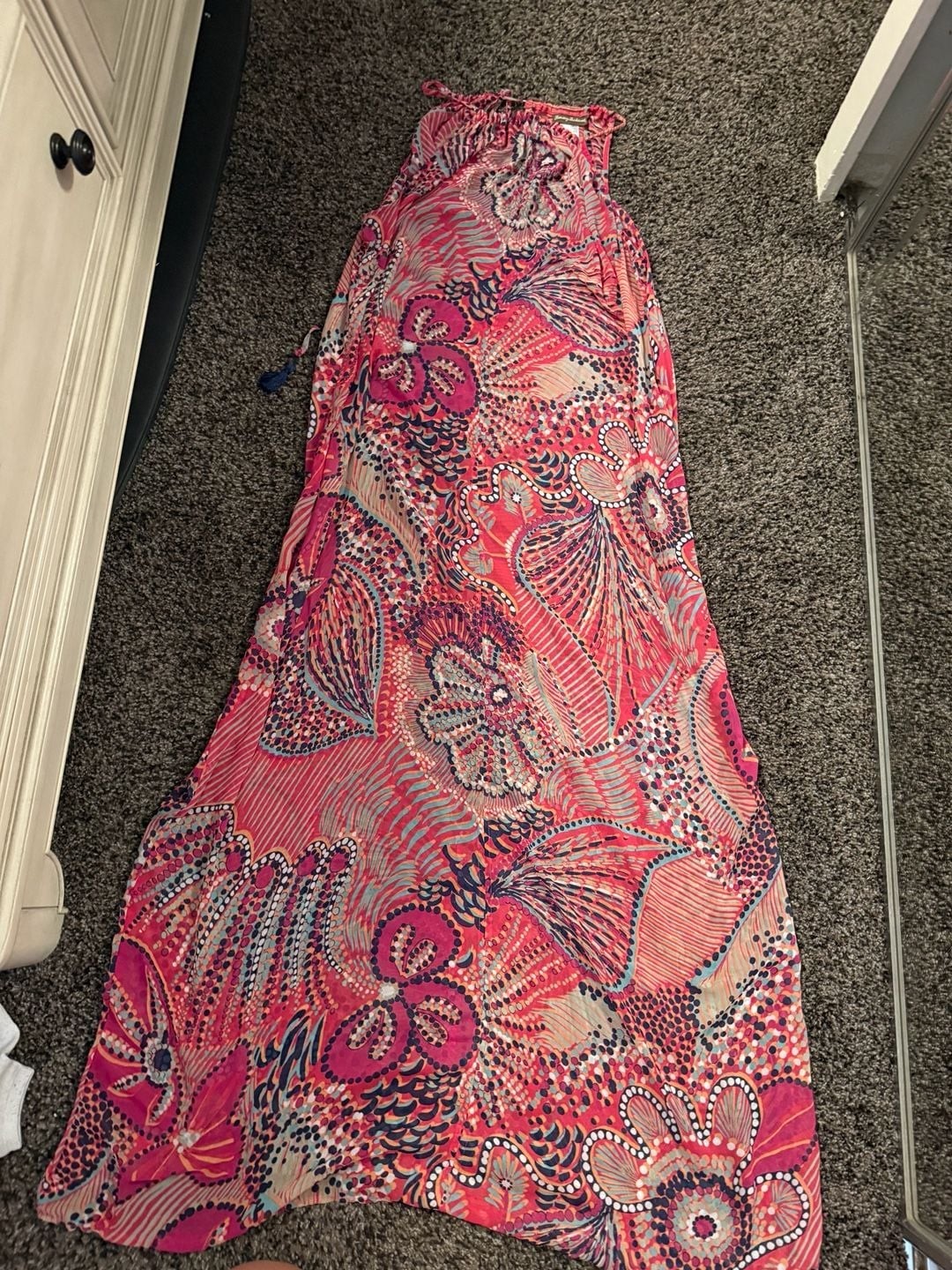 Tommy Bahama Tropical Print Halter Neck Maxi Dress