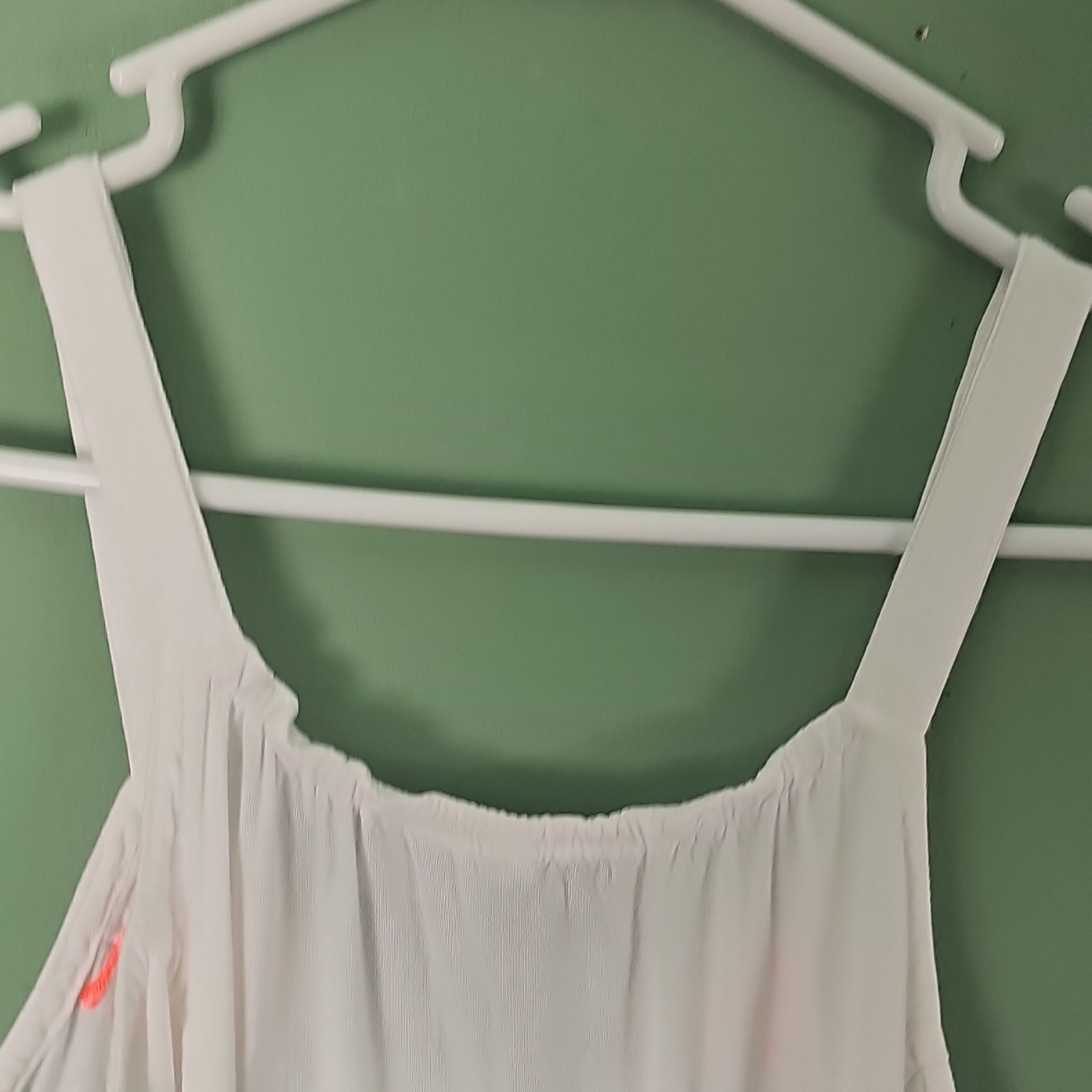 Raya Sun White Embroidered Tassel Tie V-Neck Sleeveless Midi Sundress L 0143