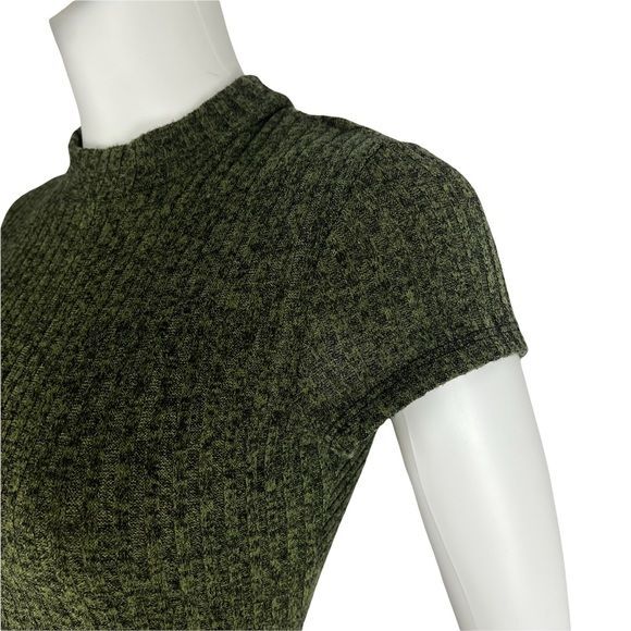 Mod Ref Cut Out Back Knitted Ribbed Dress Womens Size S (I10185)