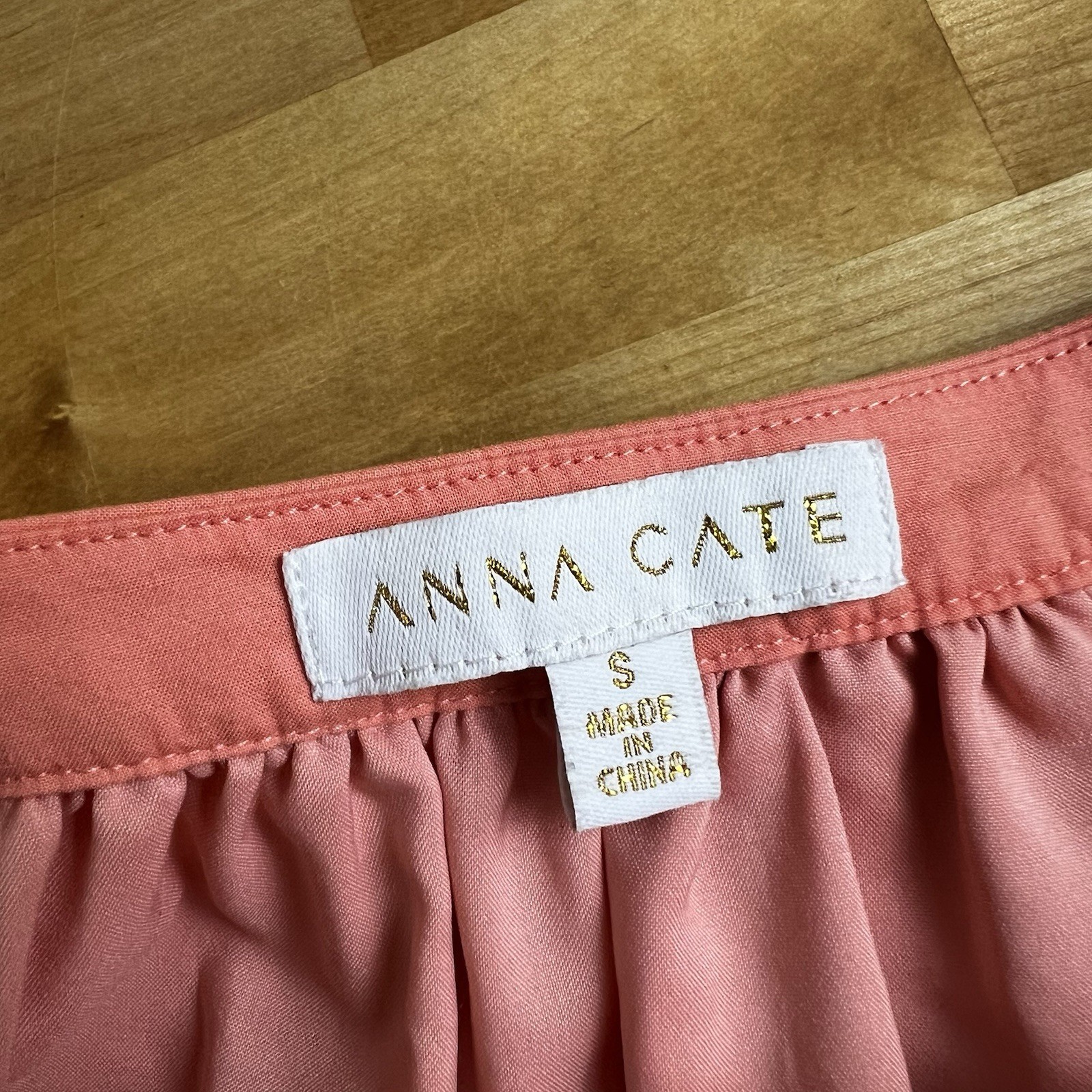 ANNA CATE Shift Mini Dress Size Small Haley Coral Orange Classic Beach Resort
