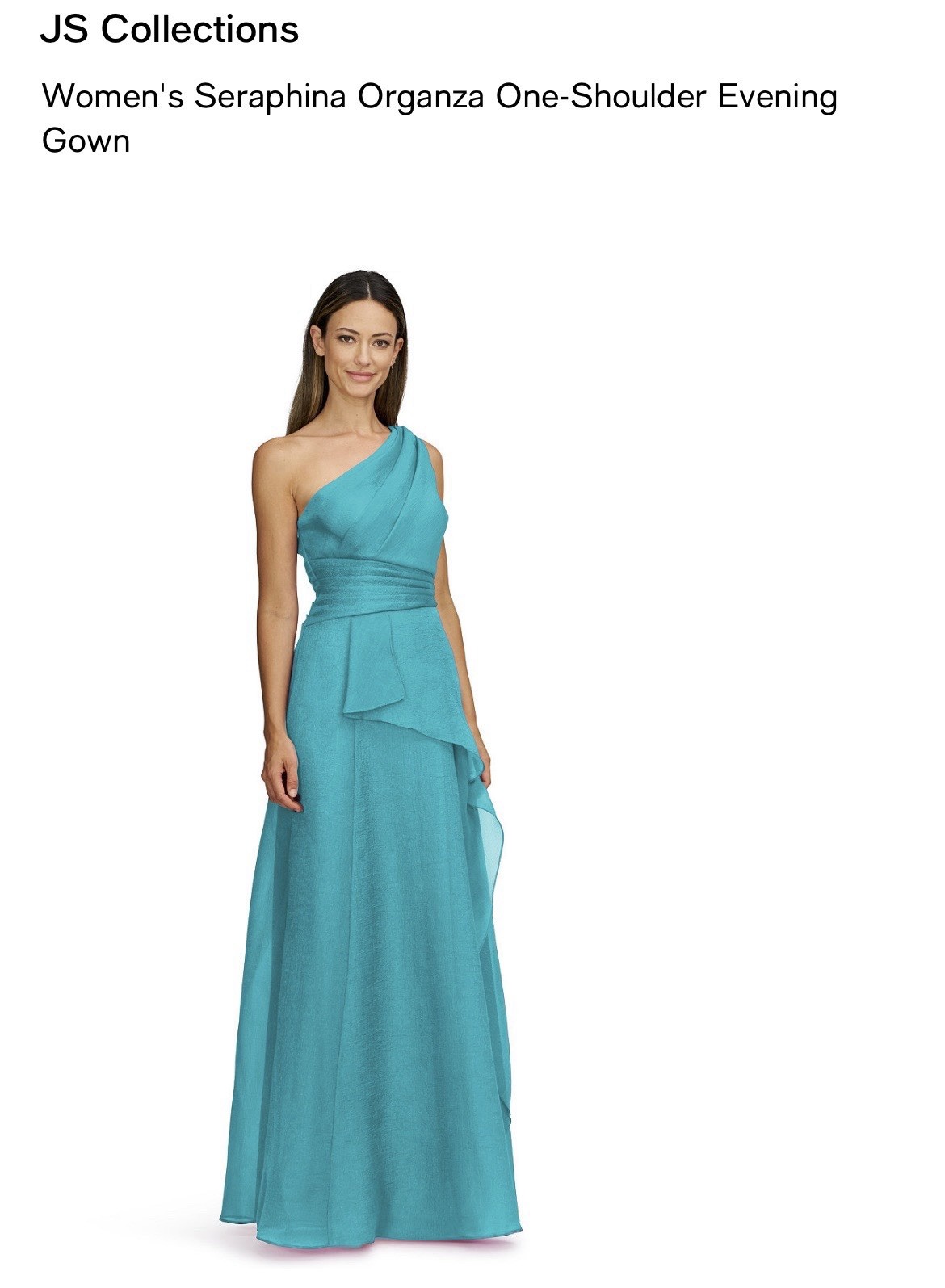 JS Collection Seraphina One Shoulder Gown Women Size 18 Violet Rose NWT