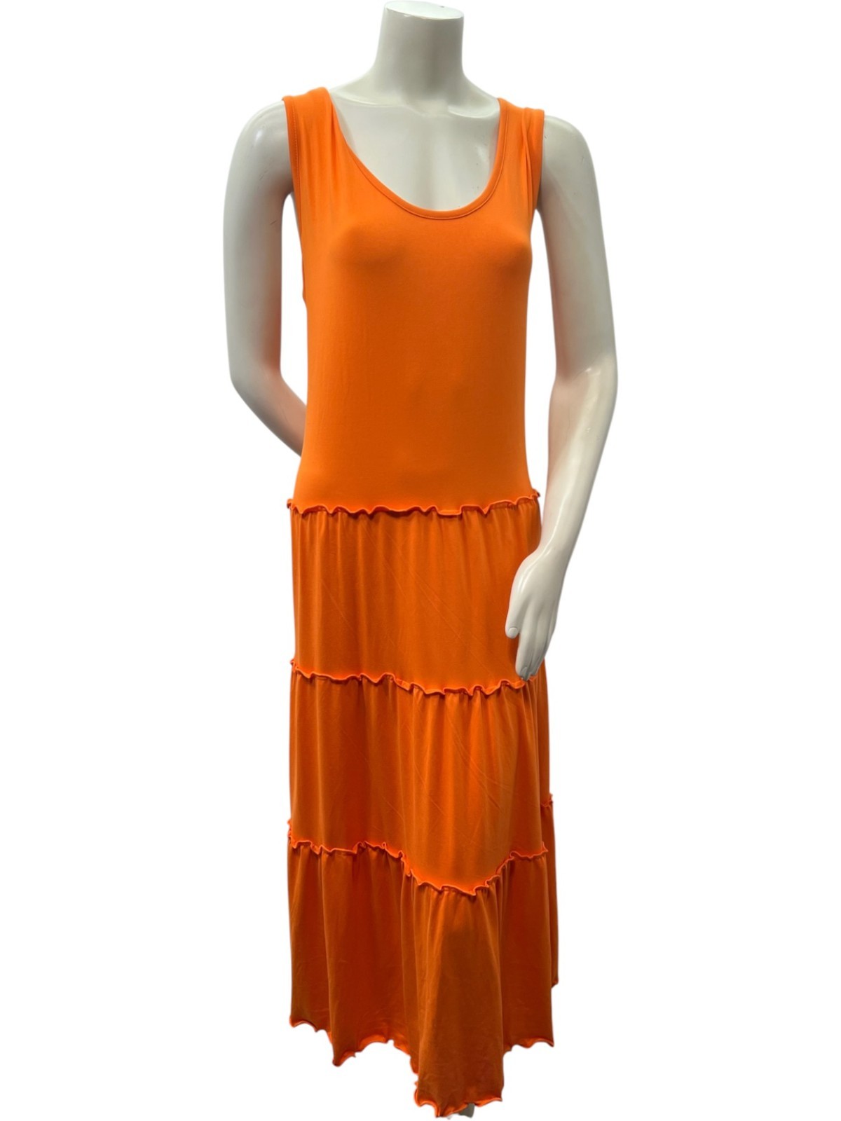 White Mark Dress Womens Plus Size 2XL Orange Sleveless Stretch New