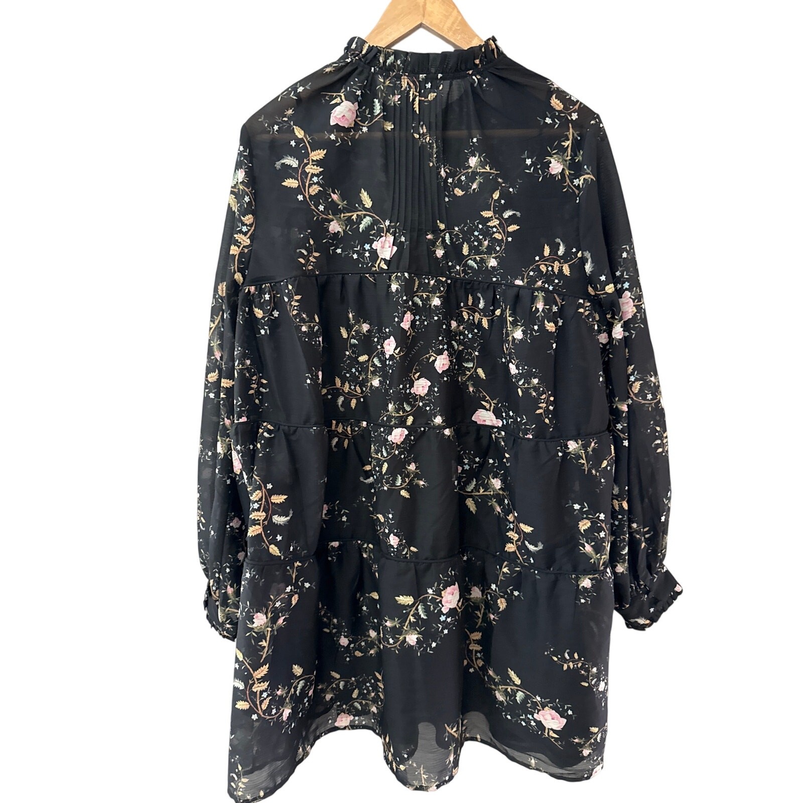All Saints Mindy Oversized Oto Mini Dress Black Size 8