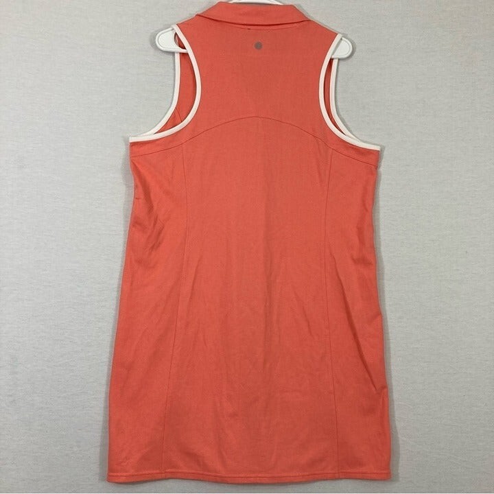Talbots Orange Active Sleeveless Colar Piqué Polo Dress size XLP Golf Outdoor