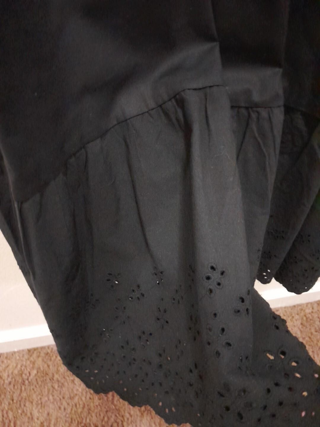 Womens Terra And Sky Size 2X 20W-22W Fabric Mix Dress Black NWT