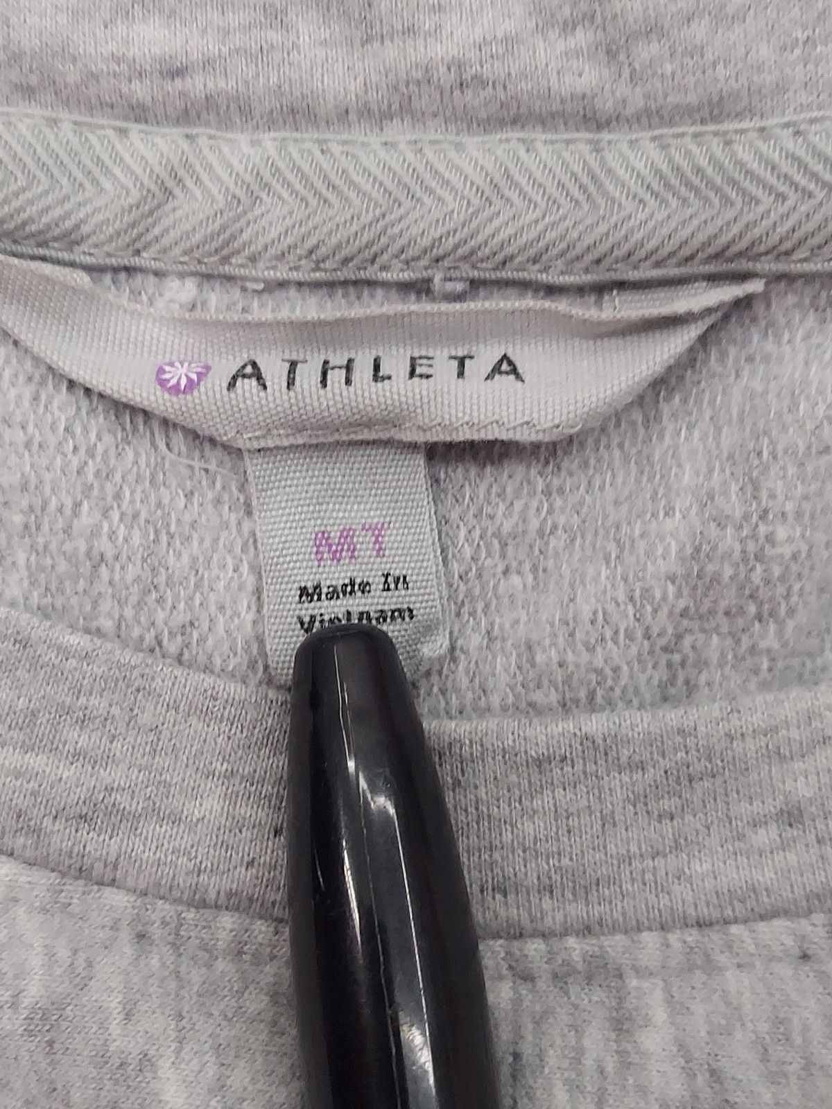 Athleta Shift Dress Womens Medium Tall Gray Fleece Long Sleeve Athleisure Knee
