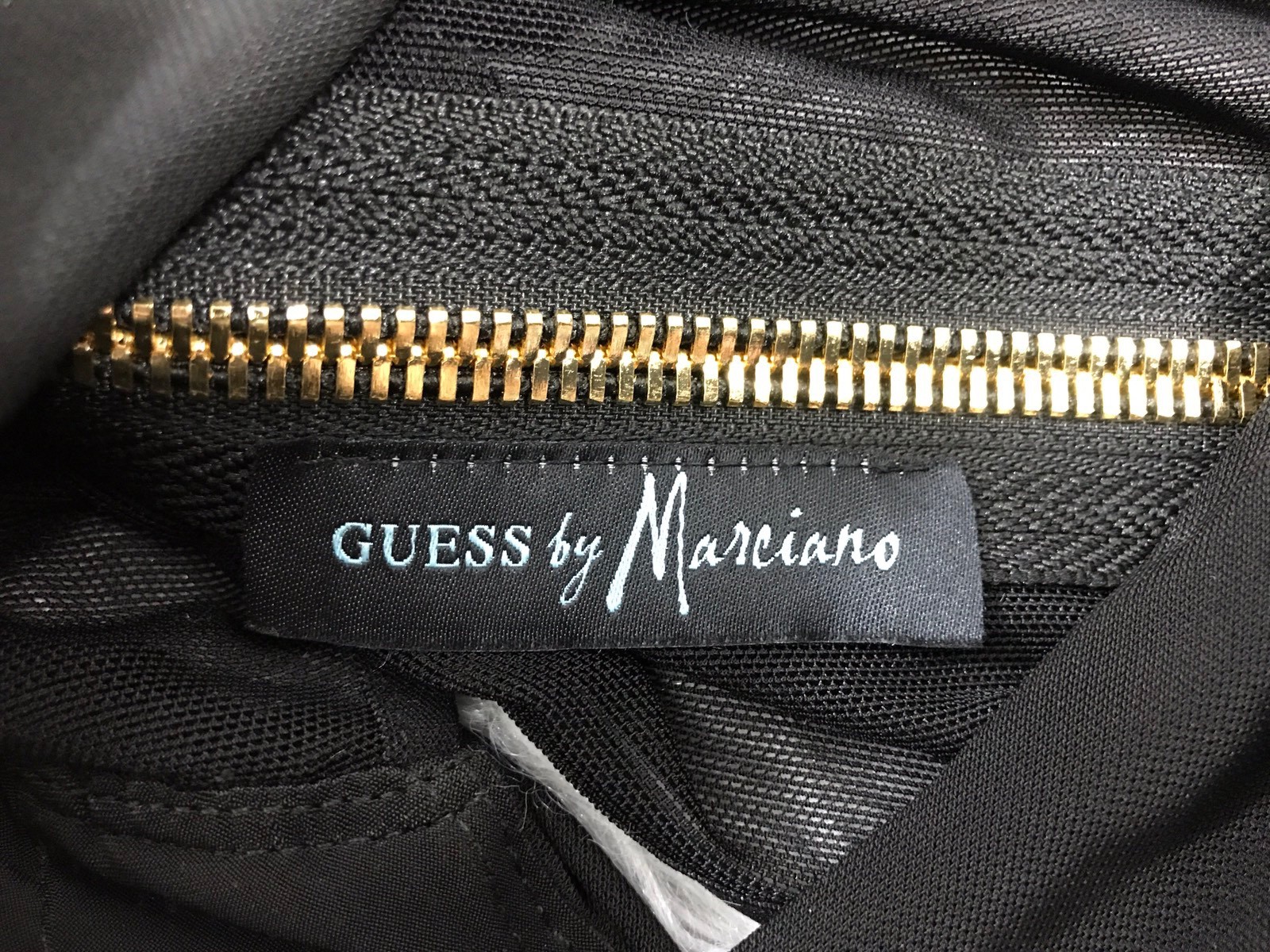 Guess by Marciano Black Cutout Faux Wrap Sheer Back Dress Medium Stretch