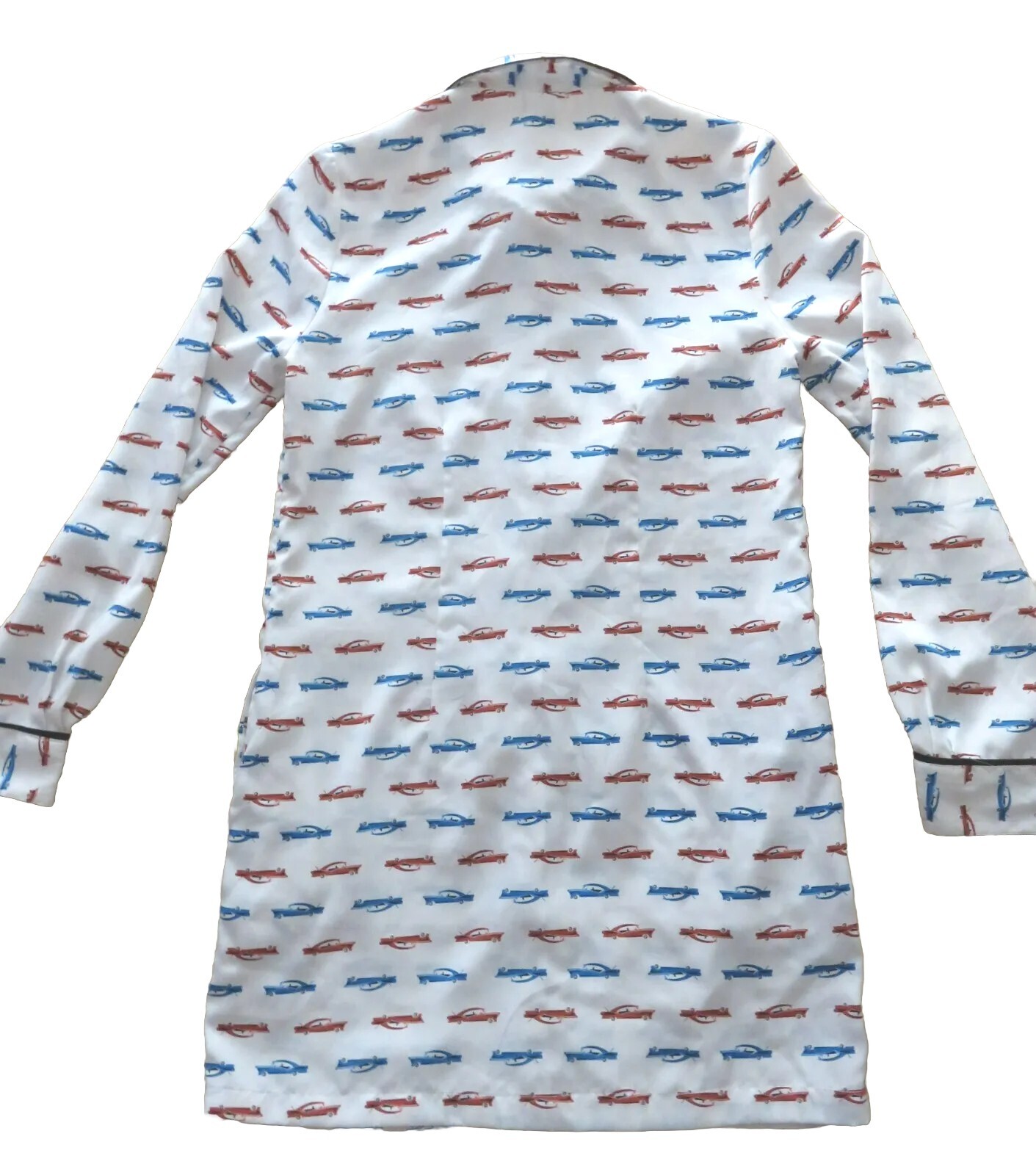 Cooperative Dress Car Print Button Down Short Multi Color Pop Art Retro S