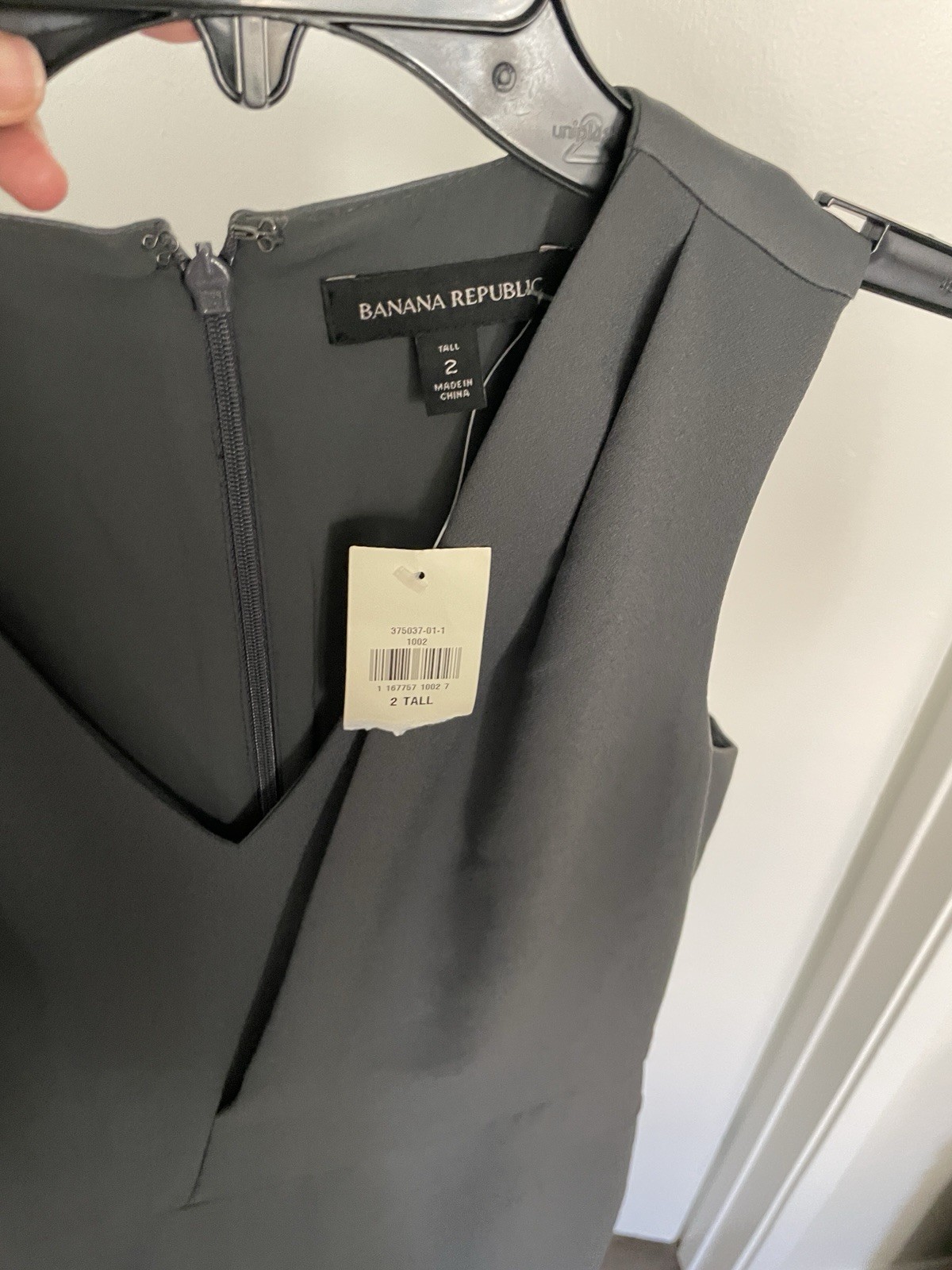 Banana Republic Gray Sleeveless Sheath Dress Size 2 Tall NWT