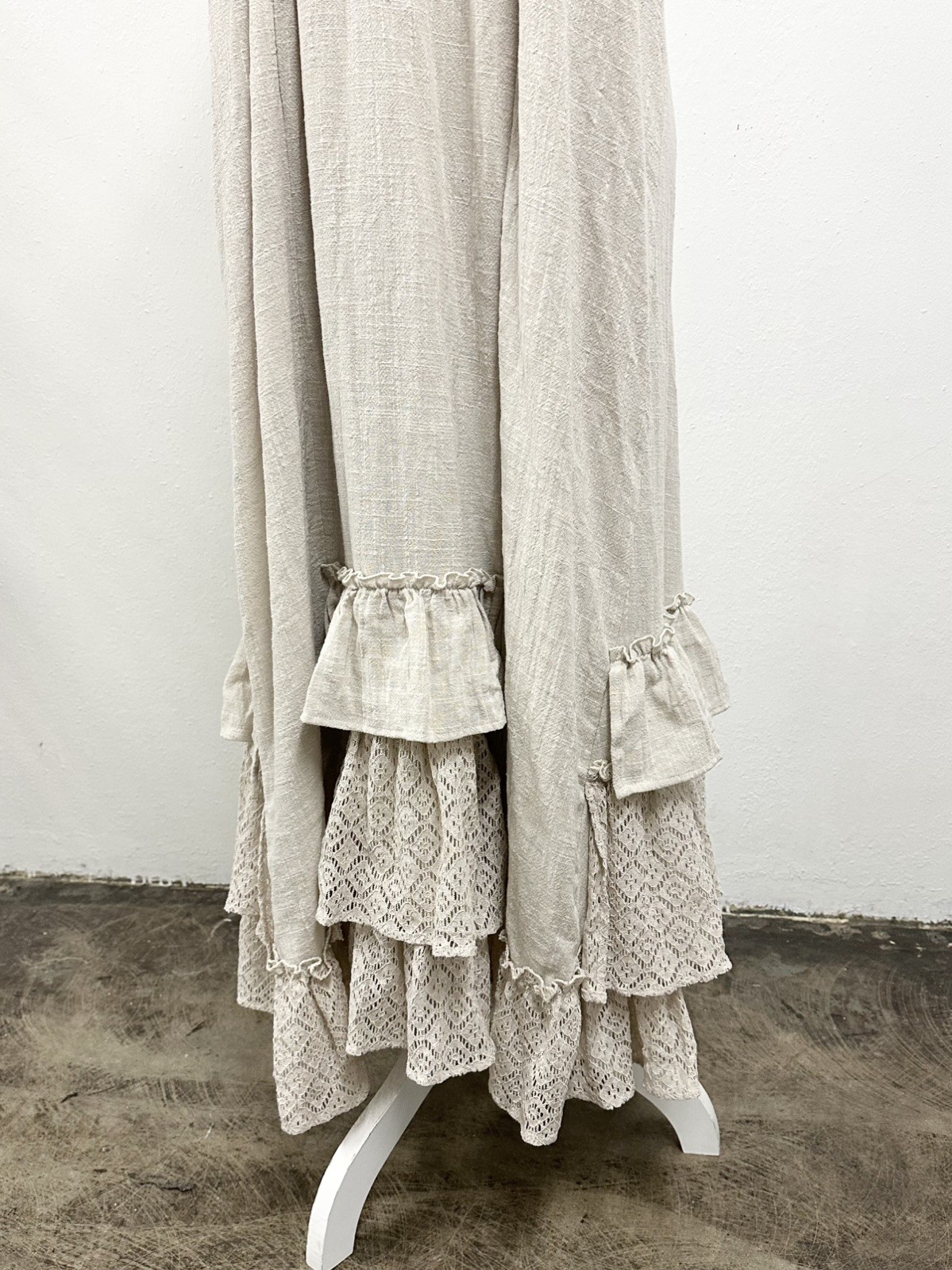Promesa Brand New With Tags Patchwork Lace Cotton Maxi Dress Size Small Boho
