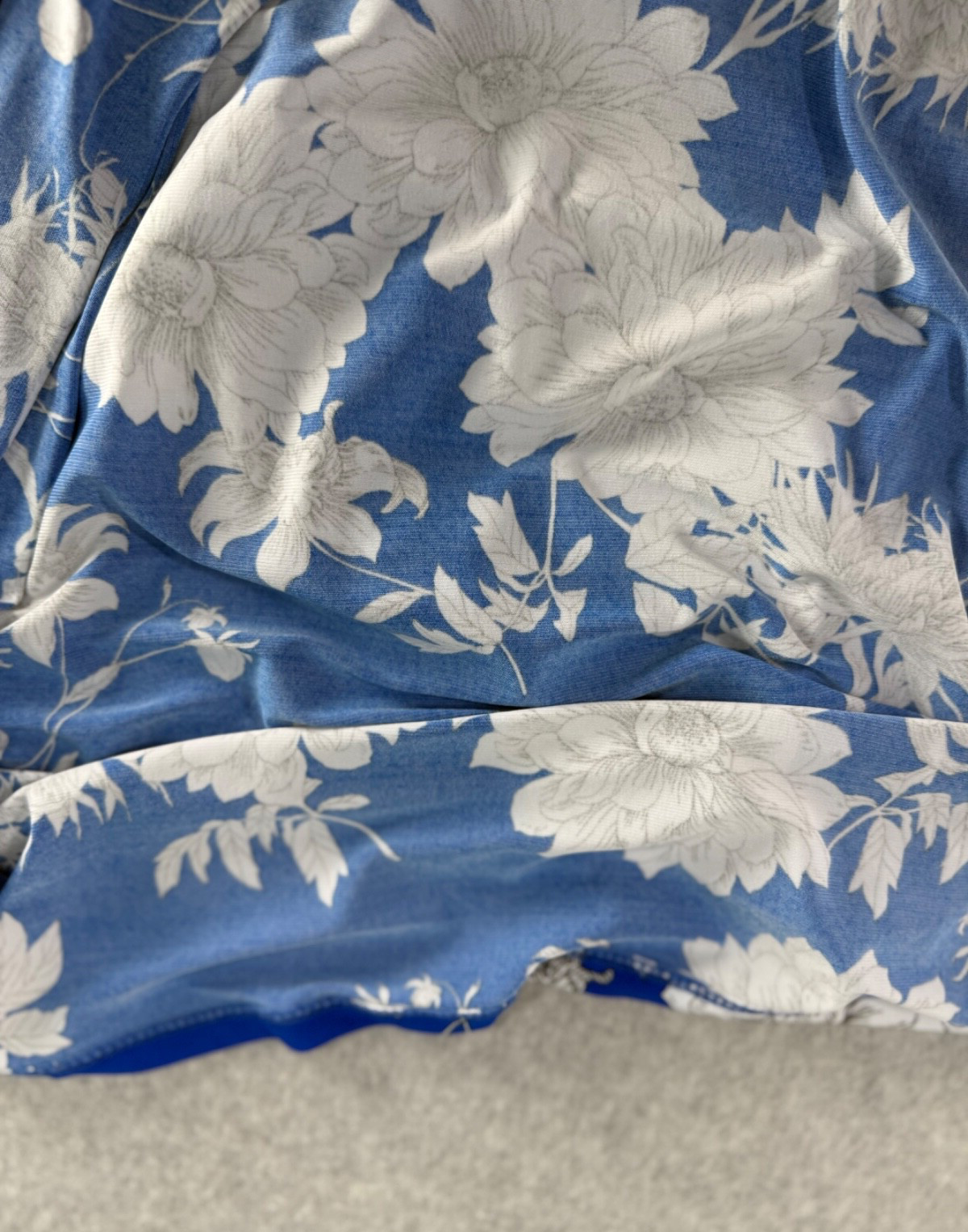 Roz & Ali Womens Dress Floral Shift Swing StretchBlue White Floral Sz 2X Pre-Own