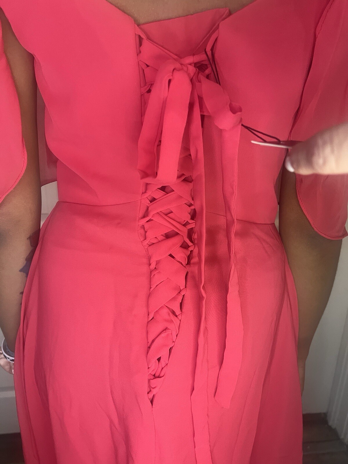 RYANTH Bridesmaid Dresses Women Formal Evening Orange Satin V Neck Size 10 NWT