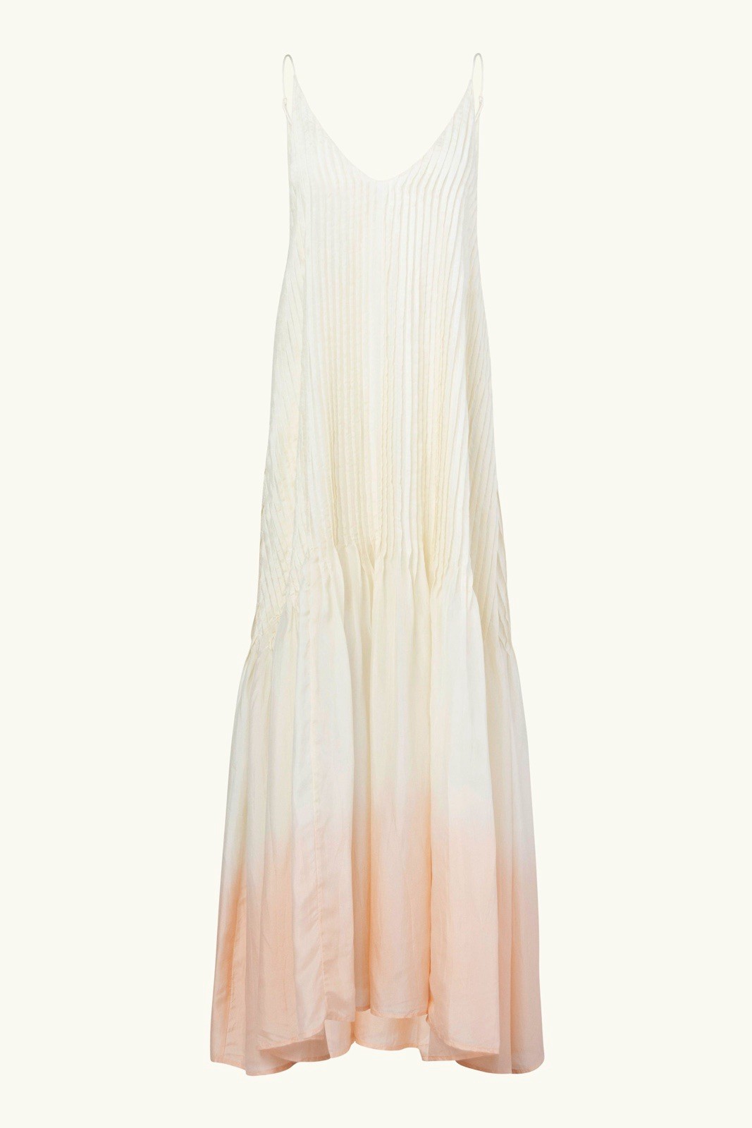 FLANNEL America Ottavia Dip-Dye Dress Silk Habotai sz 1 Coconut Blush