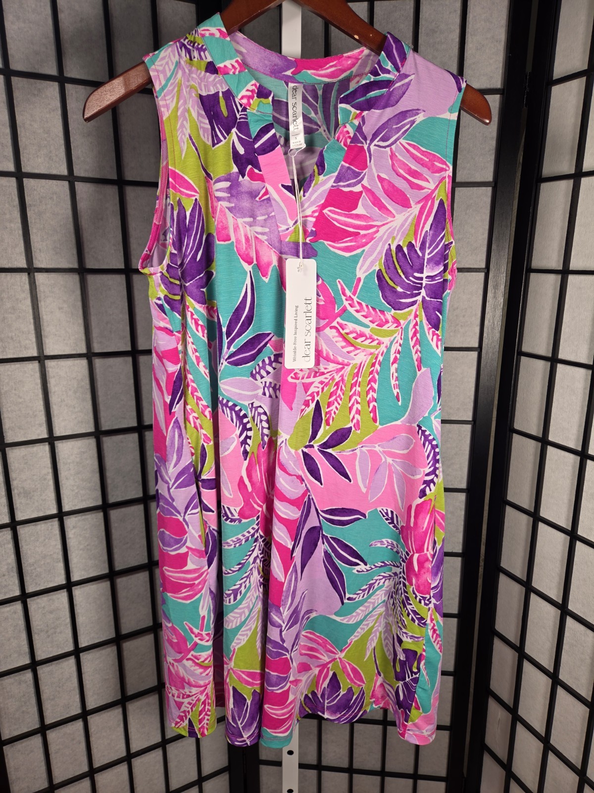 Dear Scarlett Tank Dress Tropical Resort Wear Size S