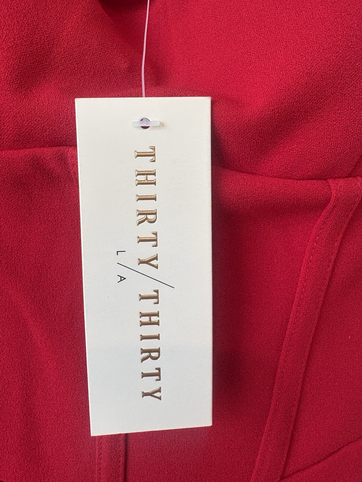 Thirty LA Red Solid Bodycon Strappy Sleeveless Midi Dress Size L