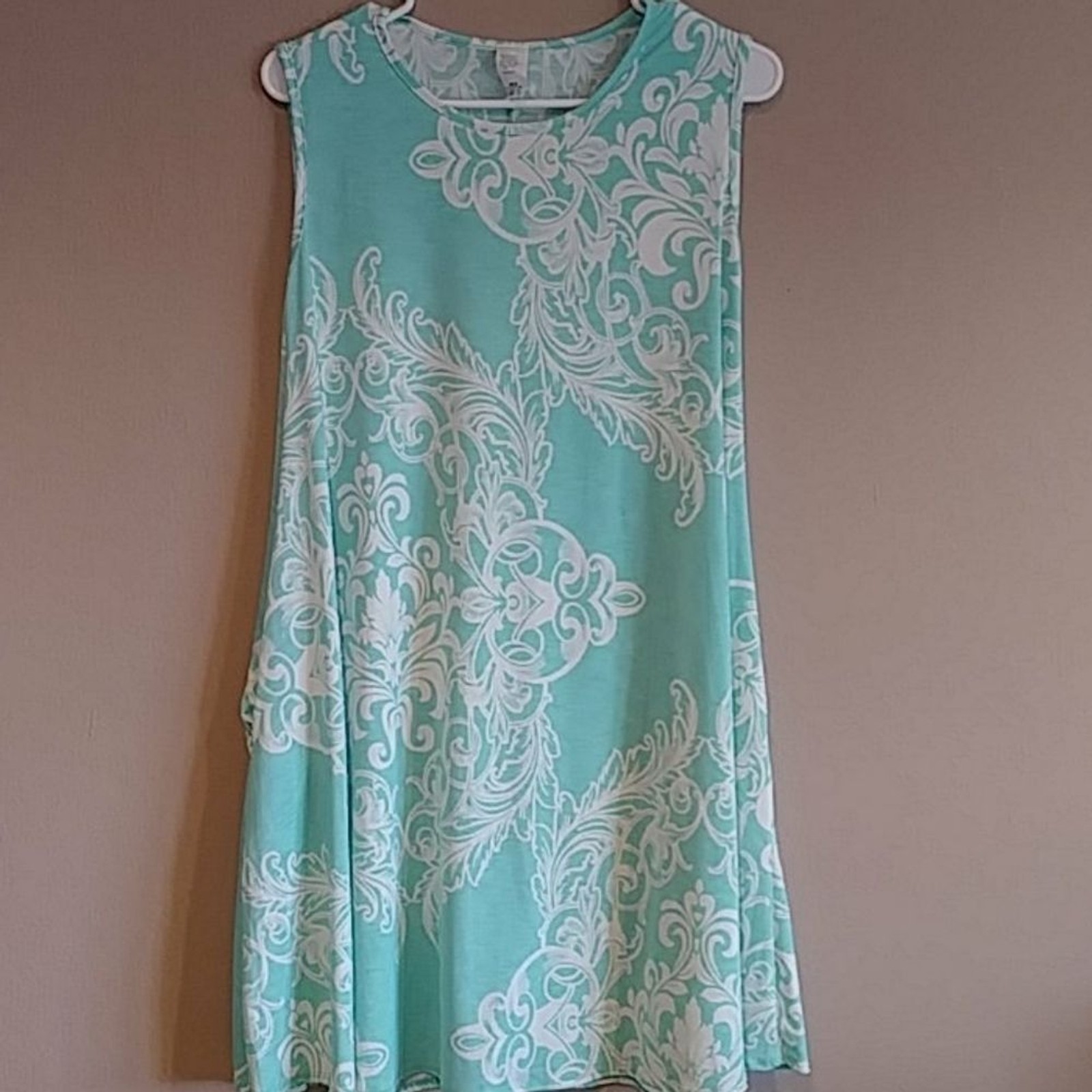 BOUTIQUE mint green blue swing dress pockets