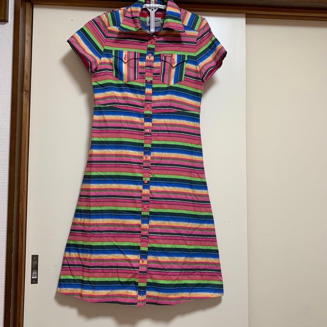 HYSTERIC GLAMOUR Multi Border Shirt Dress