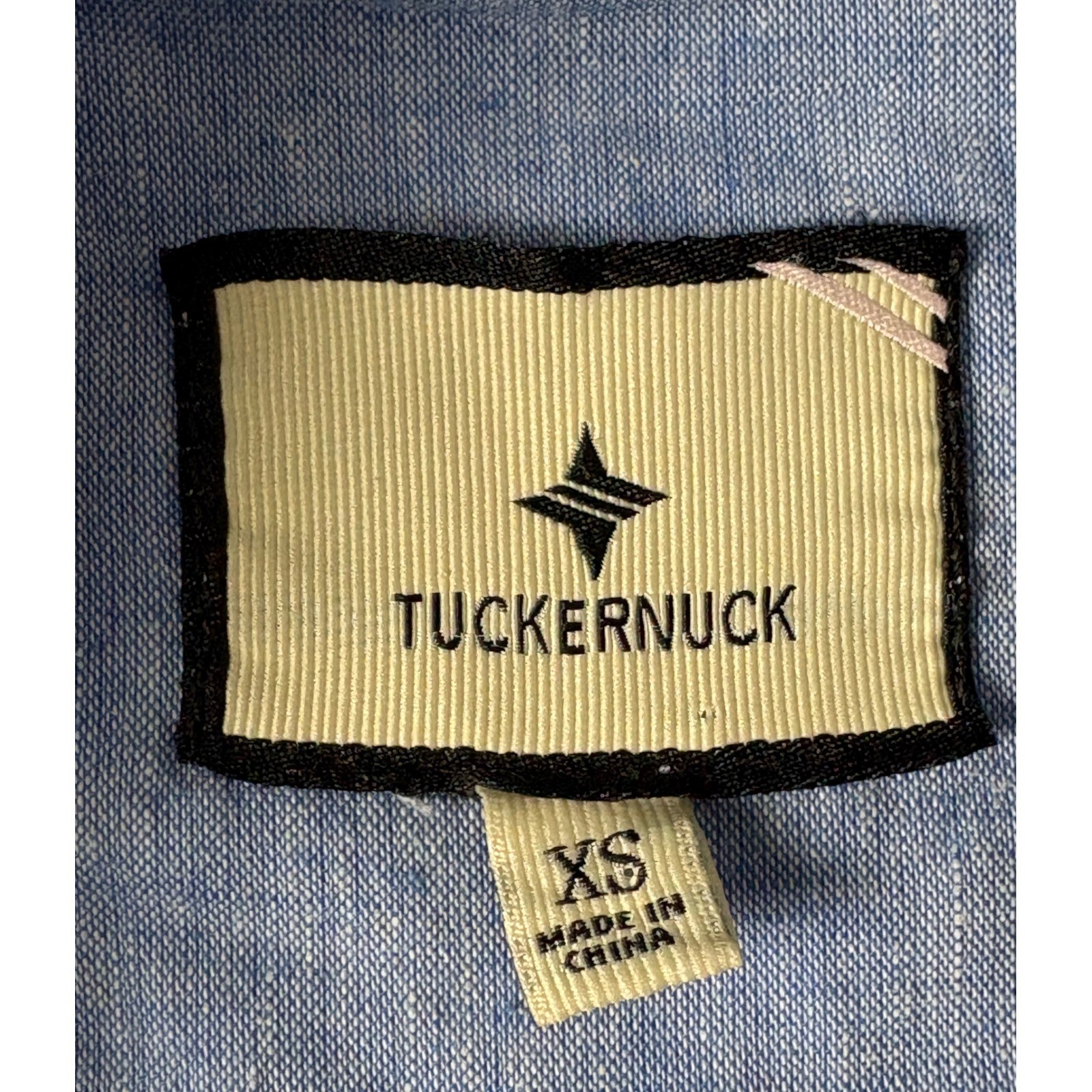Tuckernuck Callahan Blue Chambray Ruffle Hem Shirt Dress XS Y20060T