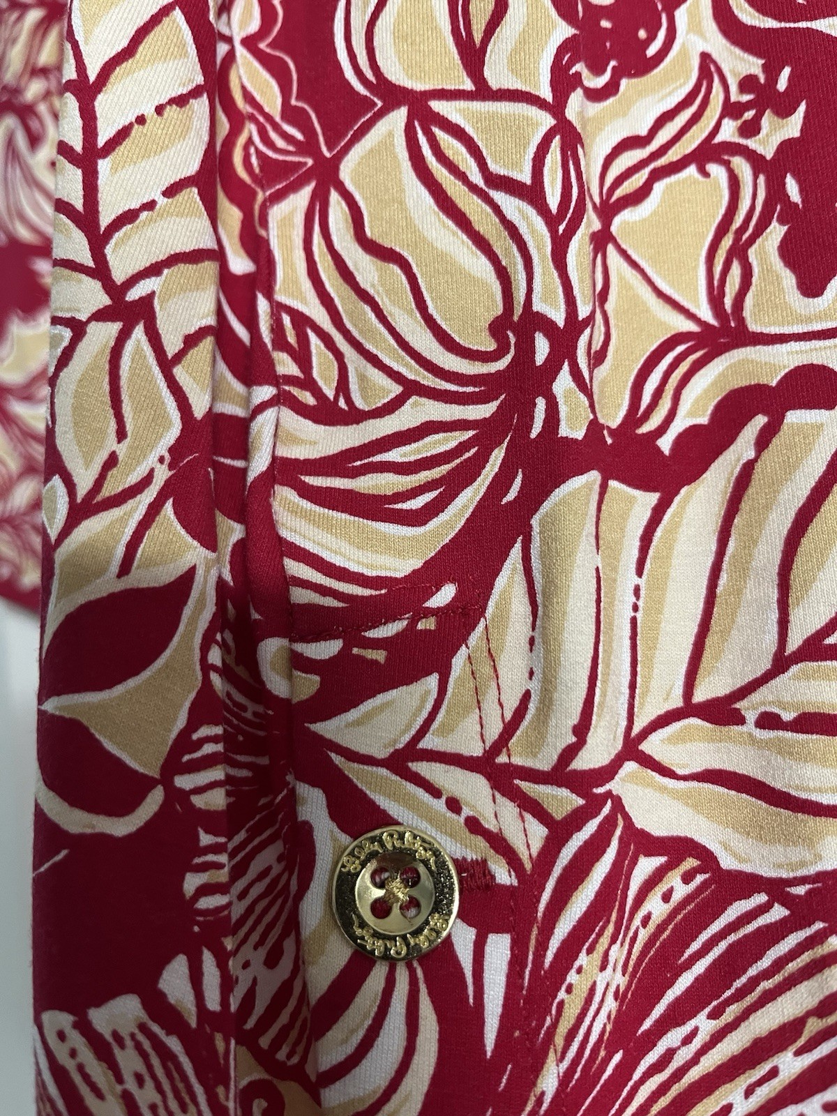 Lilly Pulitzer Beautiful Floral Shift Dress MIDI Sz S 34 Bust Rayon Stretch EUC