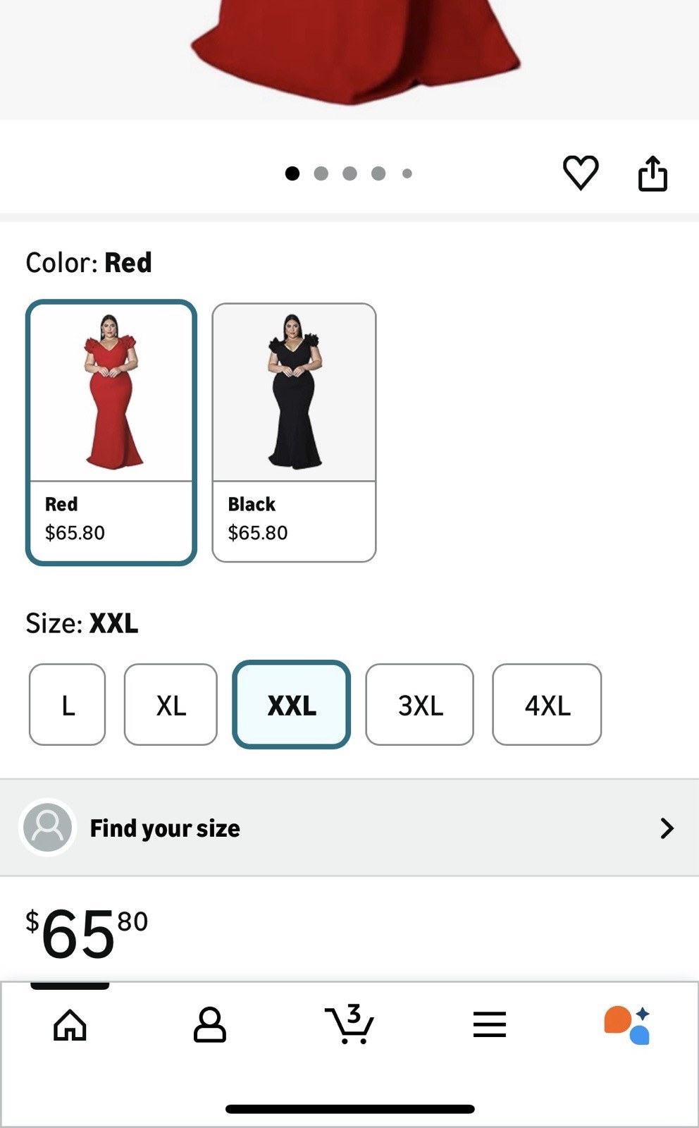 Eksliy Evening Gown Lady Ruffle Backless Maxi Red 2X (Q-1547)
