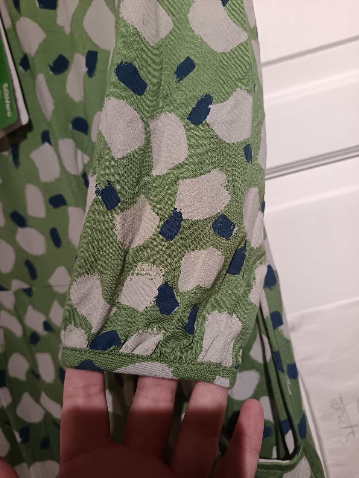 White stuff green tess 3/4 sleeve midi dress UK 10