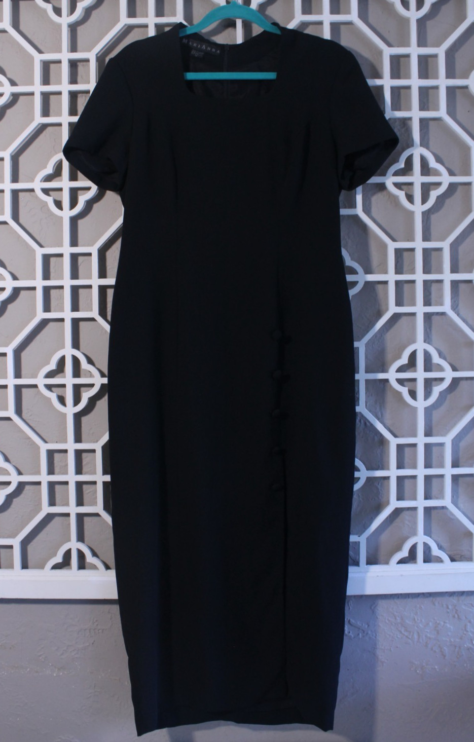 MariAnna Dress Womens 12 Black Casual Lightweight Back Zip 100% Polyester Ladies