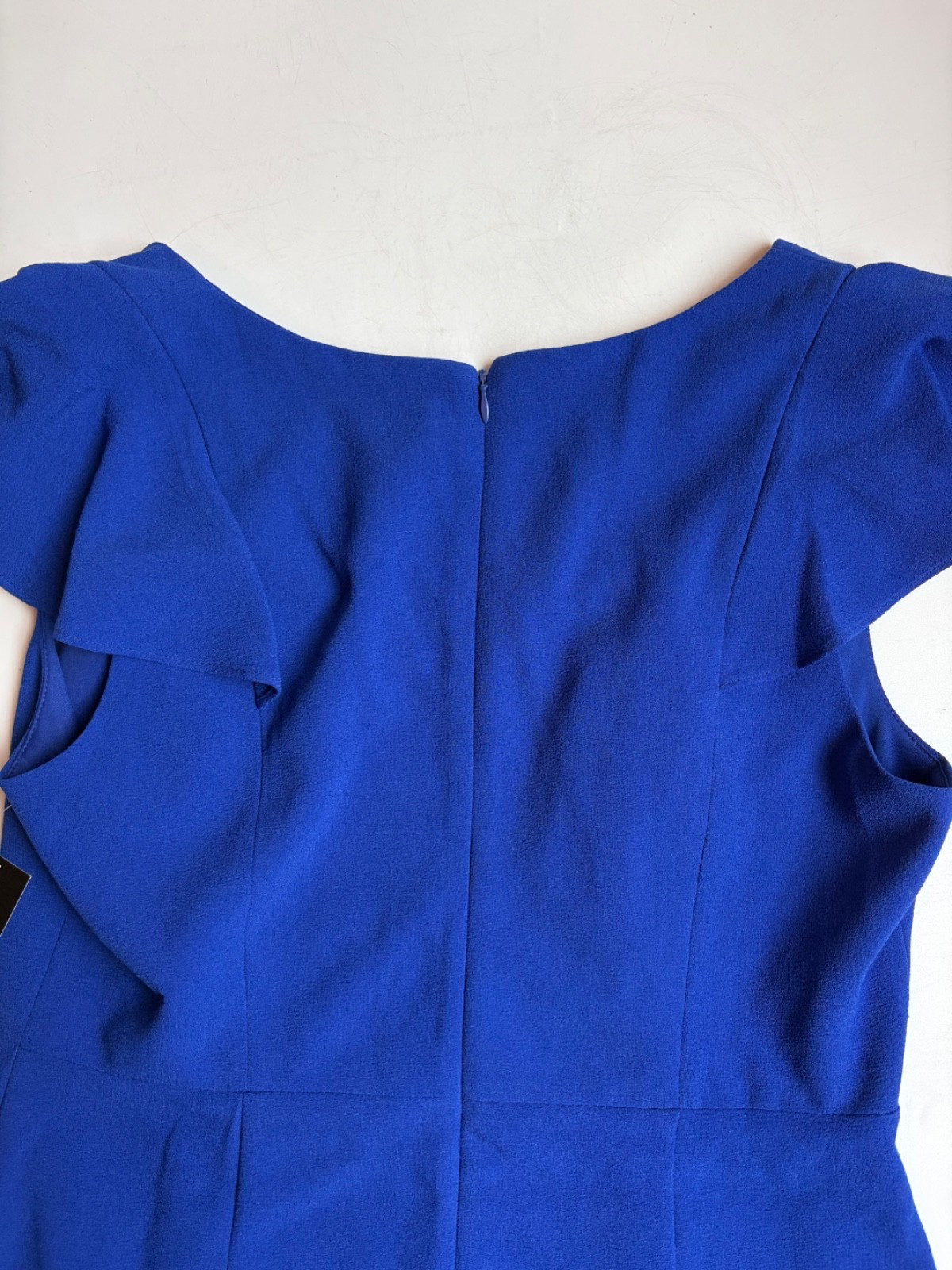 Sangria Women’s Cobalt Blue Ruffle Sleeve Sheath Dress Size 12 NWT Cocktail