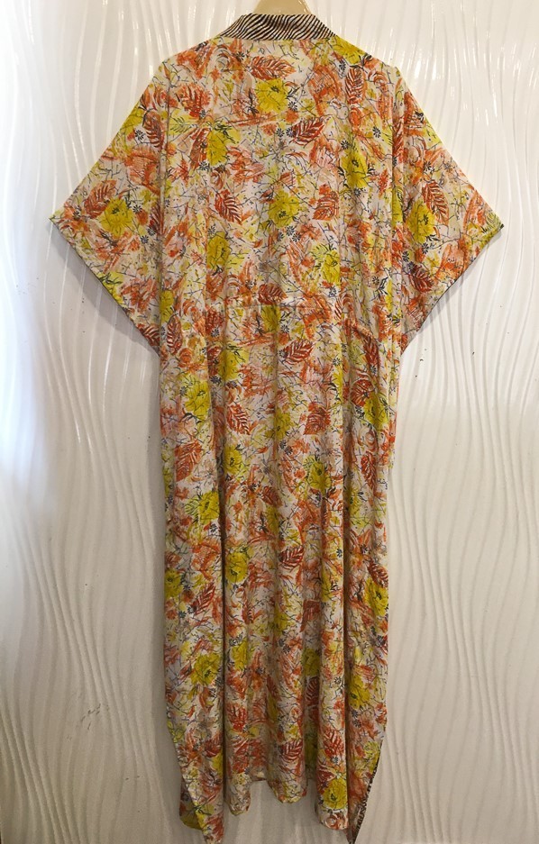 Silk White Kaftan / Handmade Flowy Maxi Dress / Resort Wear Outfit MFN1070