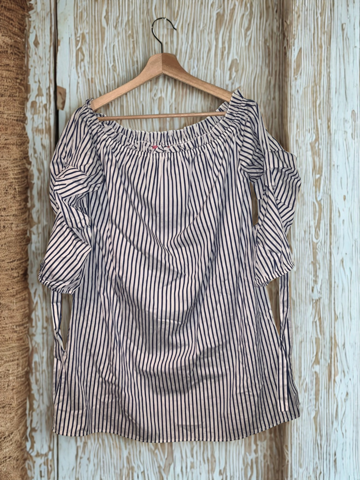 Pookie & Sebastian Flo Chandelier Striped Dress Size L NWT MSRP $88