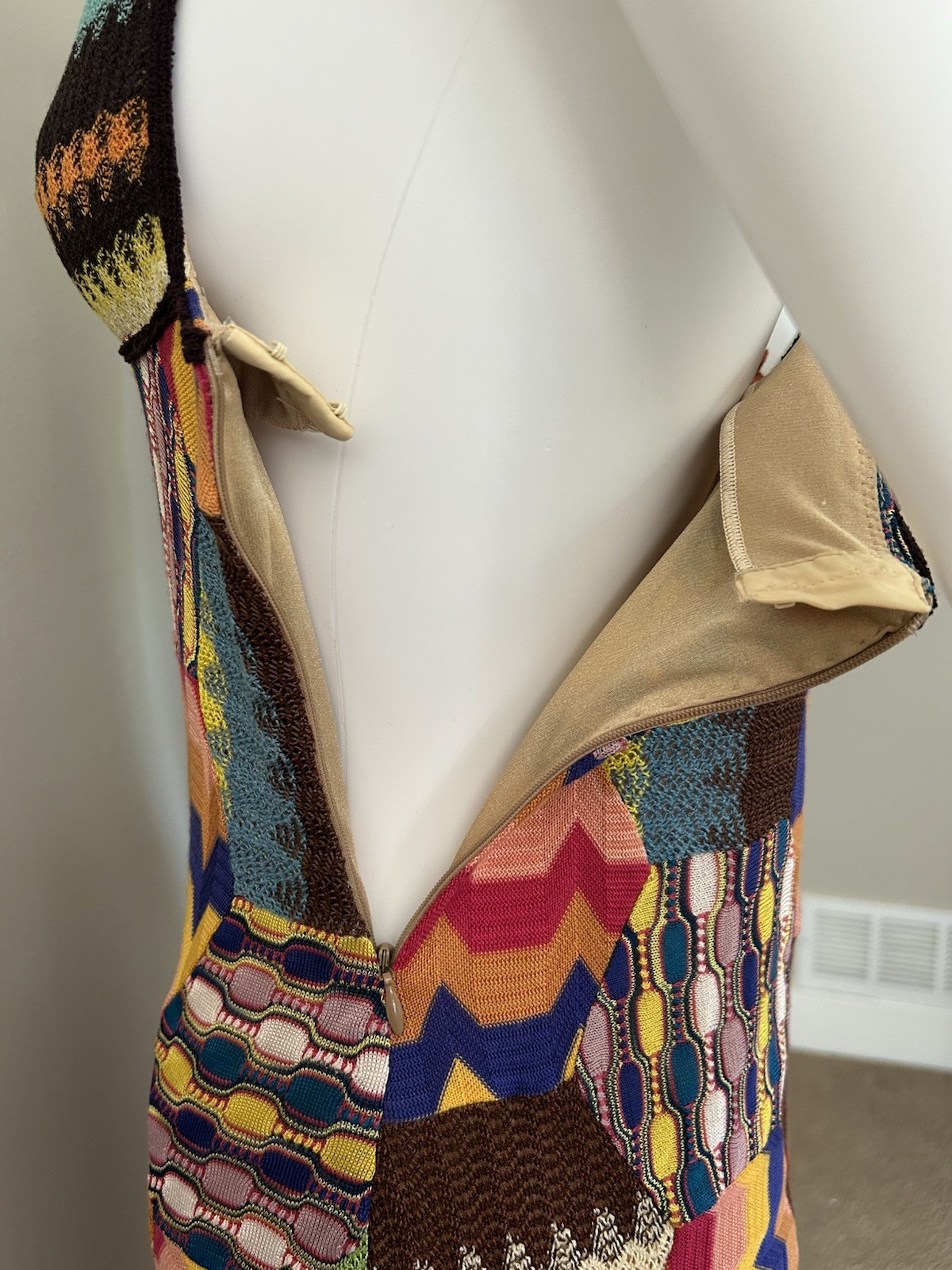 Missoni Valentina NWT Patchwork Knit Mini Dress Multicolor Italy IT 40 US 4