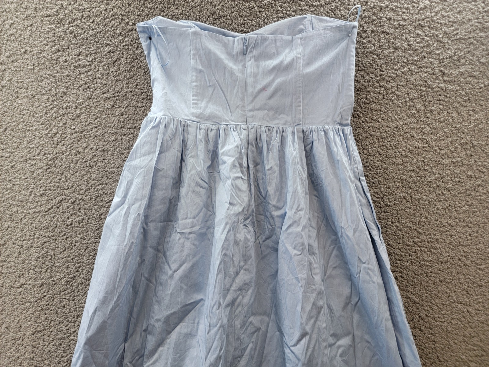 French Connection Florida Summer Dress Women’s 8 Cashmere Blue Back Zip Closure