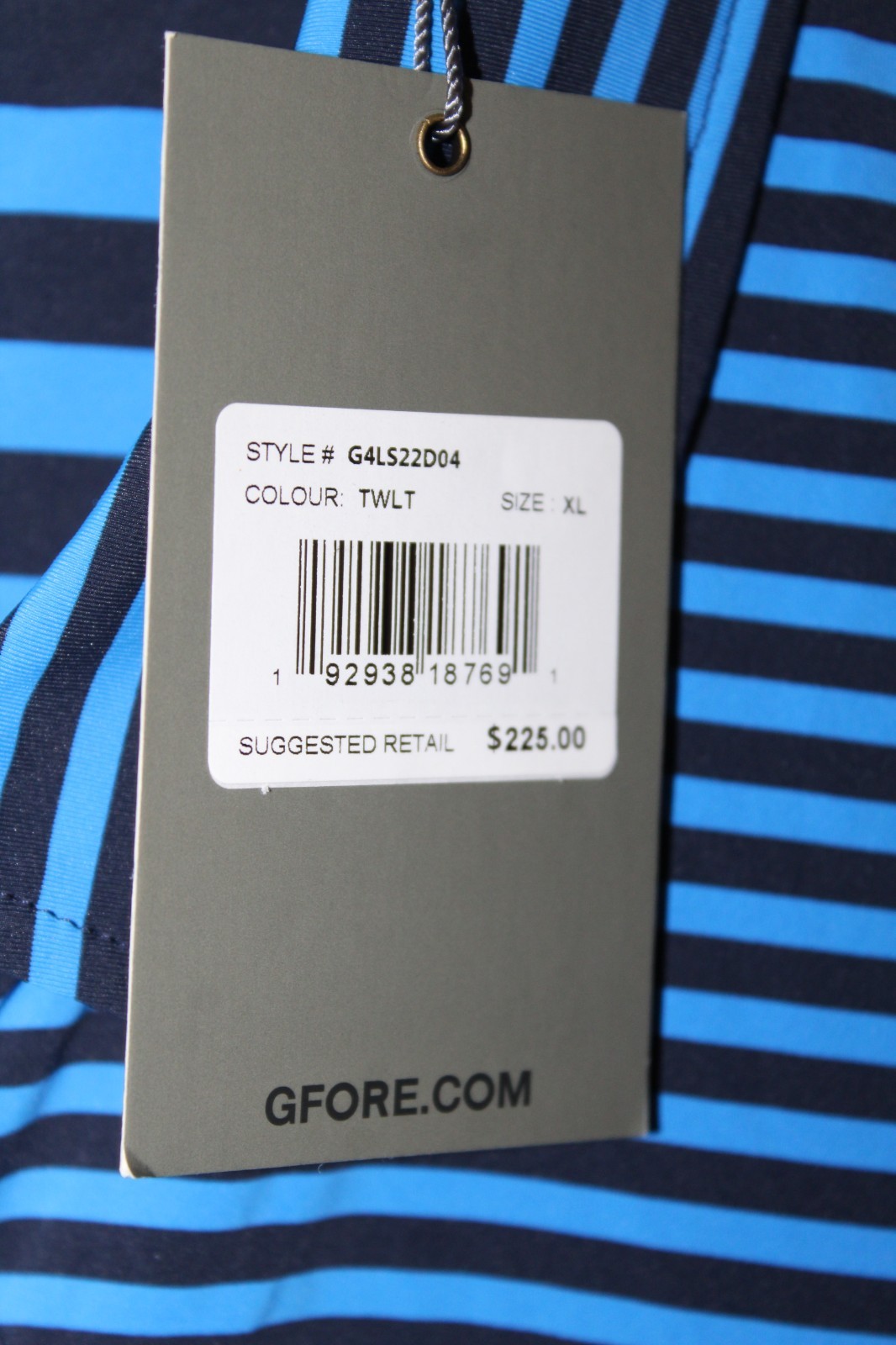 NEW G/FORE Women’s Mixed Stripe Golf Dress Twilight Blue Size-XL NWT