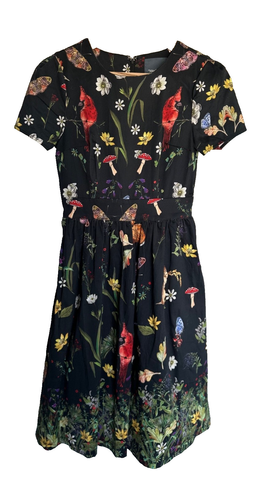 ModCloth Women’s Small Garden Mini Whimsy Dress Mushoom Floral Fairy