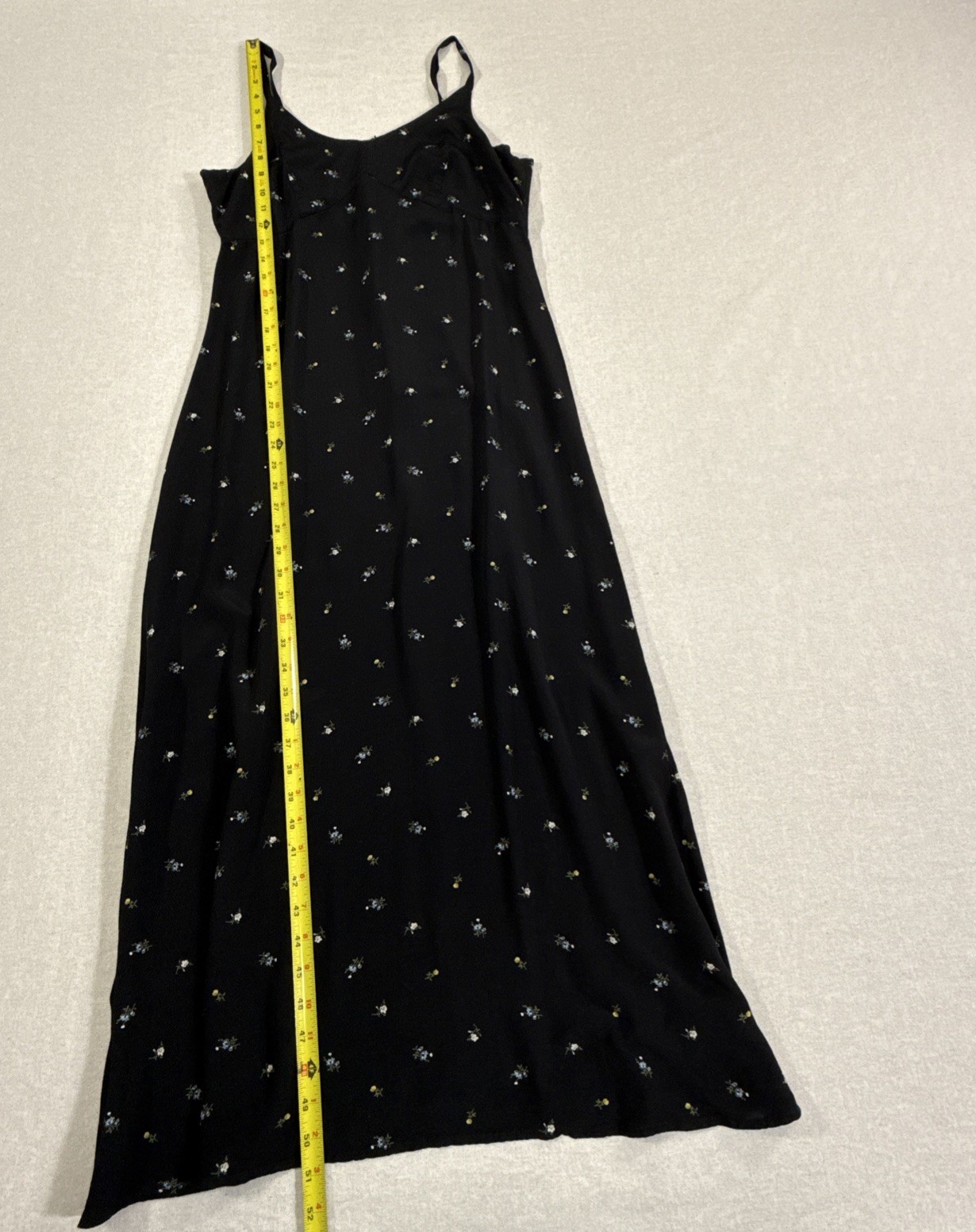 GAP Slip dress spaghetti strap sun Dress Black Small Flower Y2K cami cut Size 10