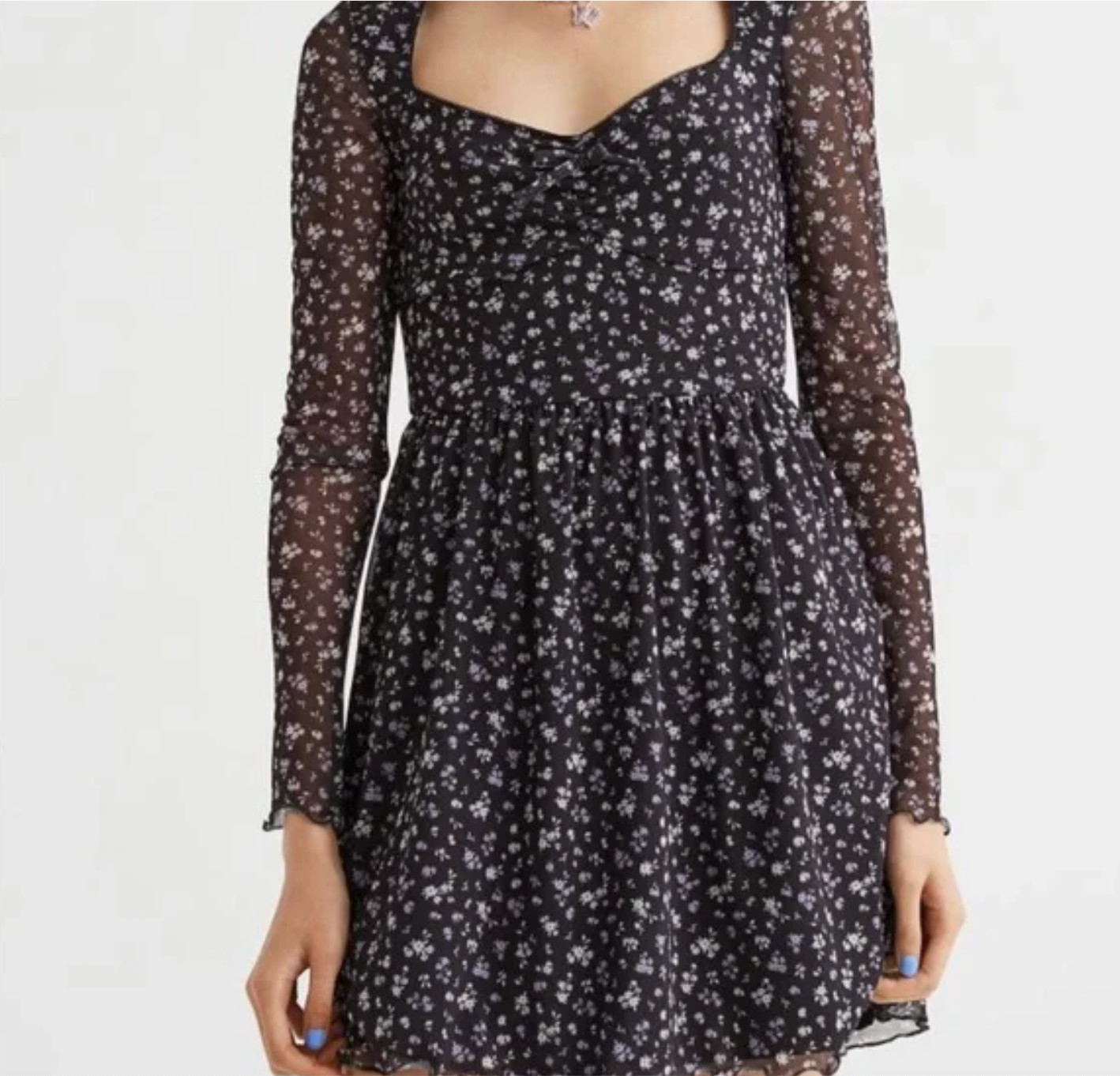 Adorable floaty floral mesh dress! XS