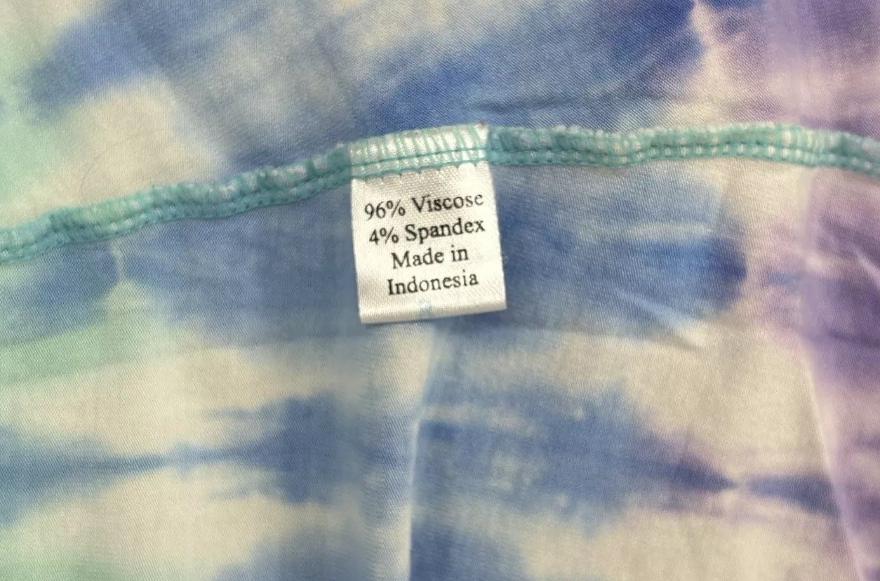 Zen Knits Tie Dye Dress Medium Boho Purple Green Blue Fairy Hippie Beachy
