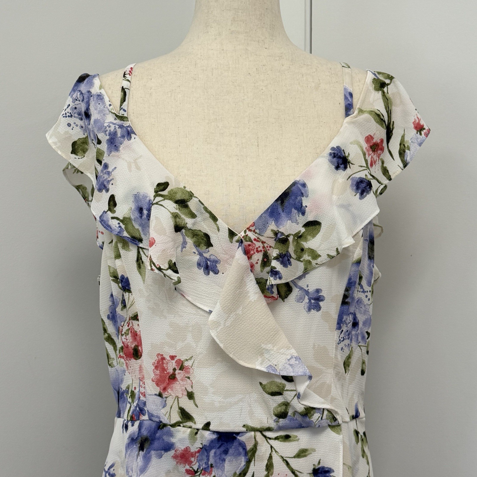 Fairycore Floral Romper Dress 17 Garden Party Ruffle High Low Wedding Romantic