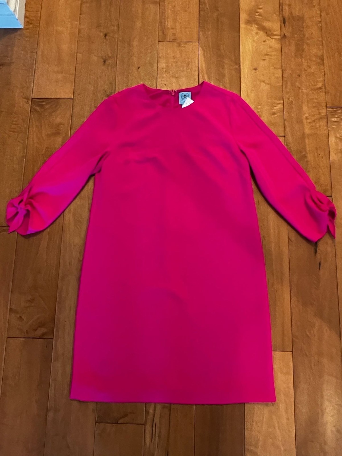 CeCe Women’s Hot Pink 3/4 Tie-Sleeve Shift Dress