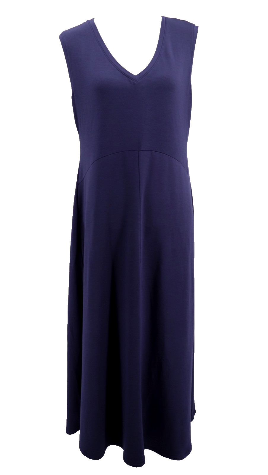 Soft Surroundings Fina French Terry Maxi Dress Women Size XL Blue Sleeveless New