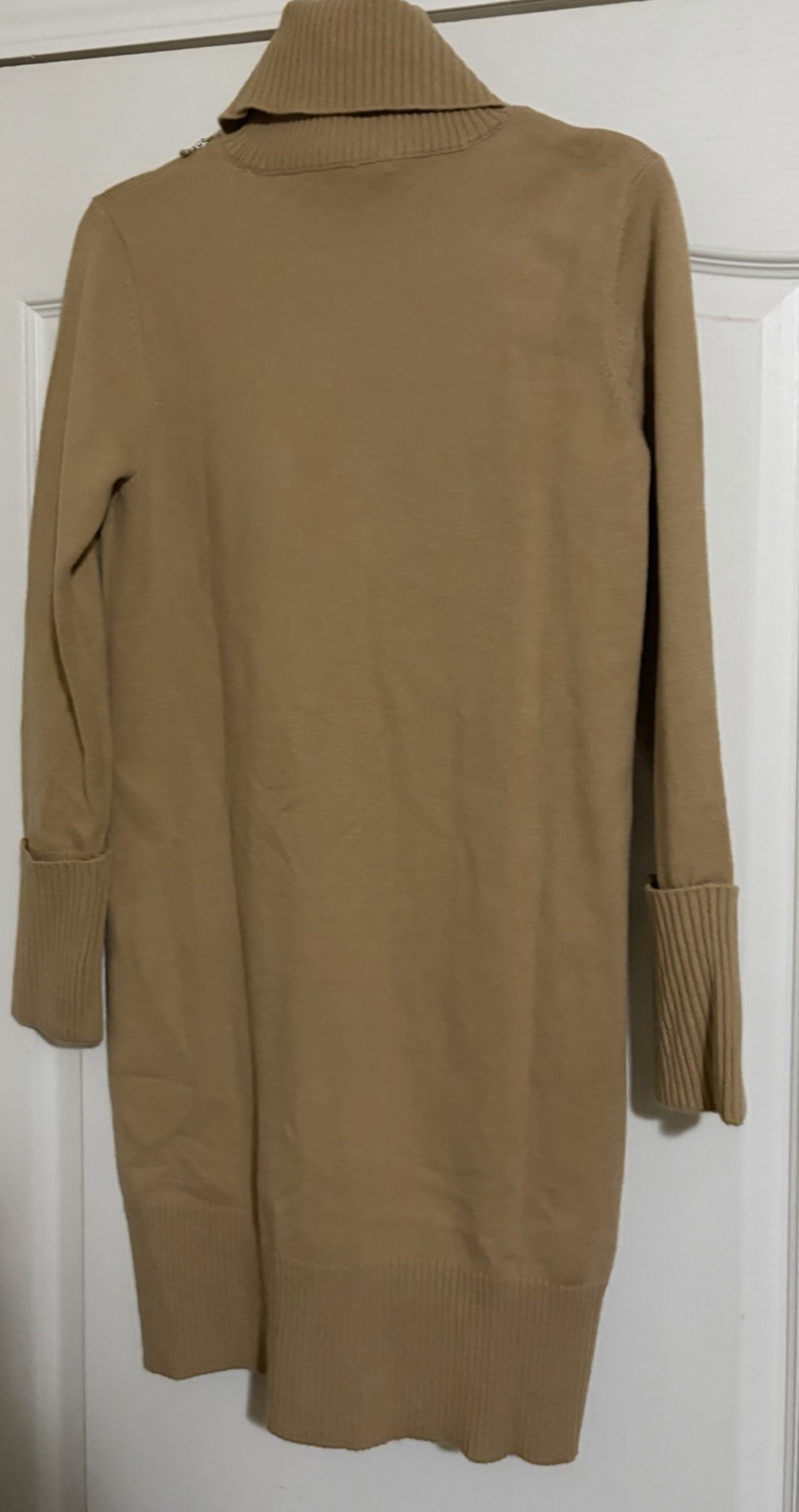 Rhinestone Turtle Neck Sweater Dress
